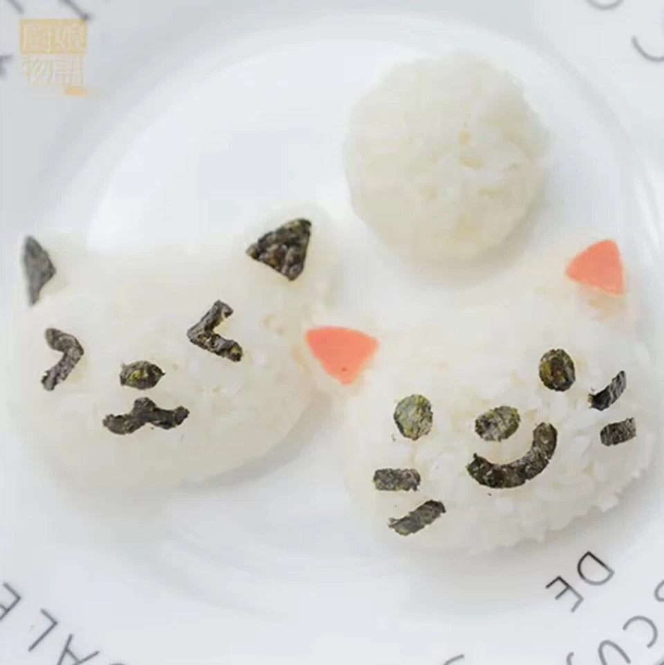 Kitcheniva DIY Bento Cat Rice Ball Mold Nori Cutter
