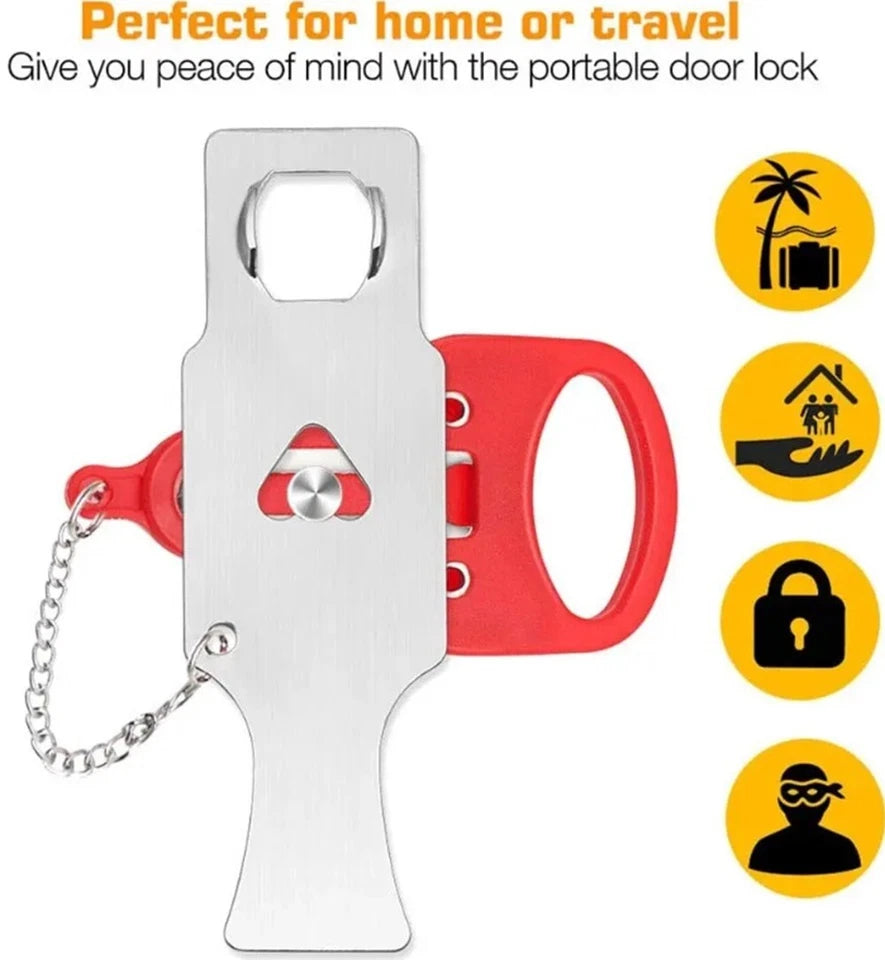 Kitcheniva Portable Door Lock Home Security Anti Theft 2 Pcs