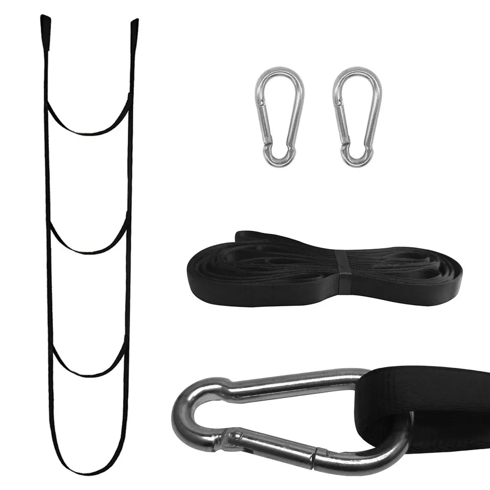 Kitcheniva 3-Step Climbing Stick Aider With Two Durable Carabiners