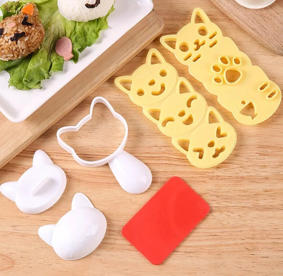 Kitcheniva DIY Bento Cat Rice Ball Mold Nori Cutter