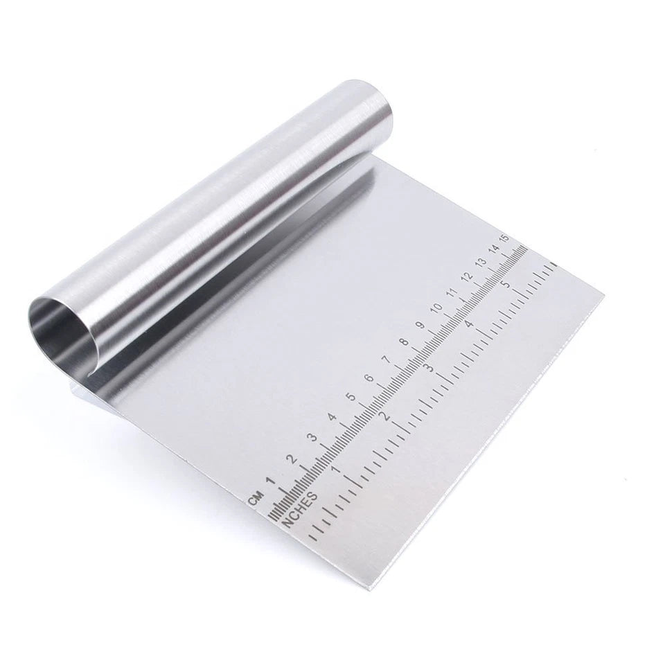 Kitcheniva Stainless Steel Pizza Dough Scraper & Cutter
