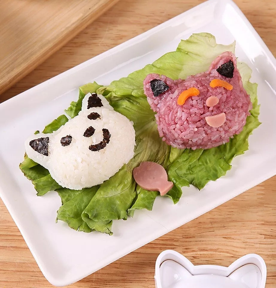 Kitcheniva DIY Bento Cat Rice Ball Mold Nori Cutter
