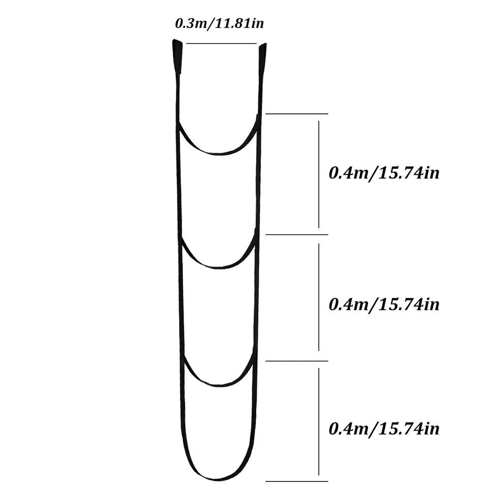 Kitcheniva 3-Step Climbing Stick Aider With Two Durable Carabiners