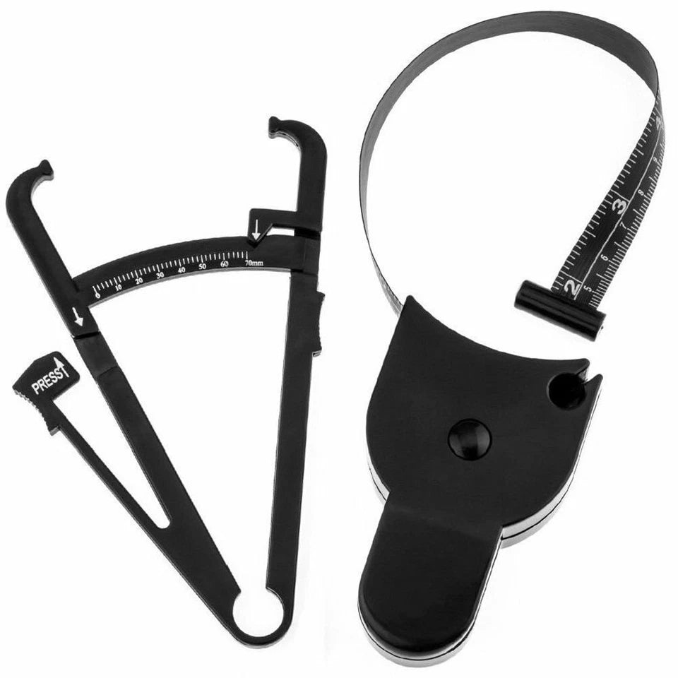 Kitcheniva Body Fat Caliper & Mass Measuring Tape Set 2 Pcs