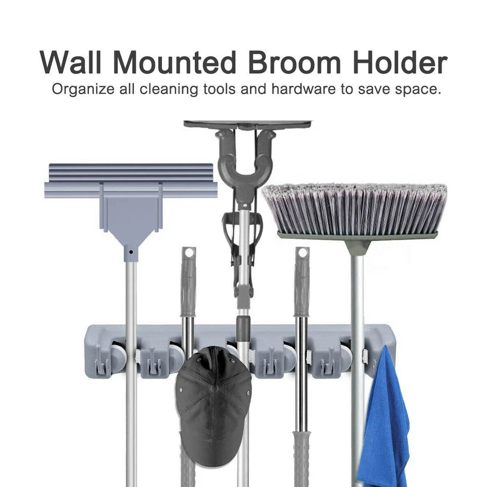 Kitcheniva Broom Holder and Garden Tool Garage Organizer