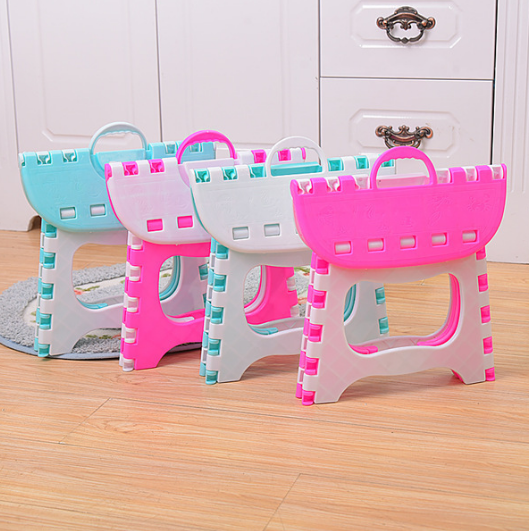 Kitcheniva Portable Plastic Step Stool Chair Folding Stool Camping Cha