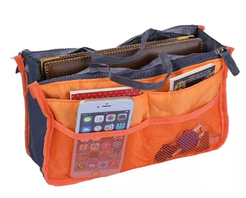 Kitcheniva Women's Travel Handbag Multi Pocket Organizer Pink