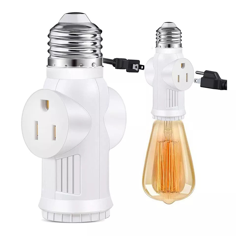Kitcheniva E26 E27 Light Socket to Plug Adapter 2/3 Prong