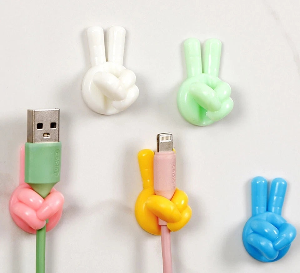 Kitcheniva Silicone Finger Wall Cord Holder Hooks 20 Pcs