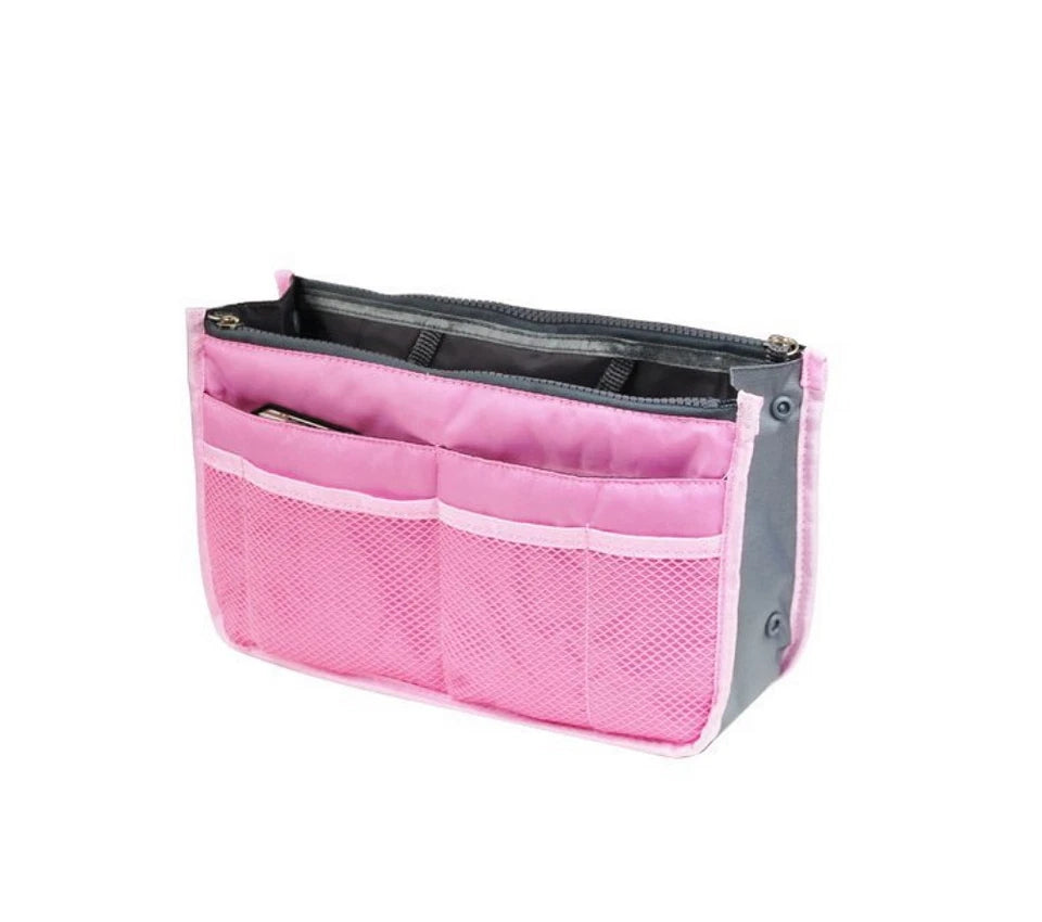 Kitcheniva Women's Travel Handbag Multi Pocket Organizer Pink