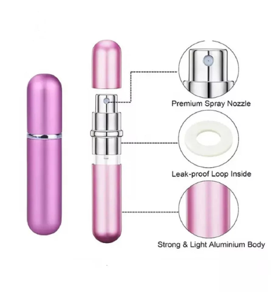 Kitcheniva Portable Refillable Mini Spray Bottles 10mL 5 Pcs