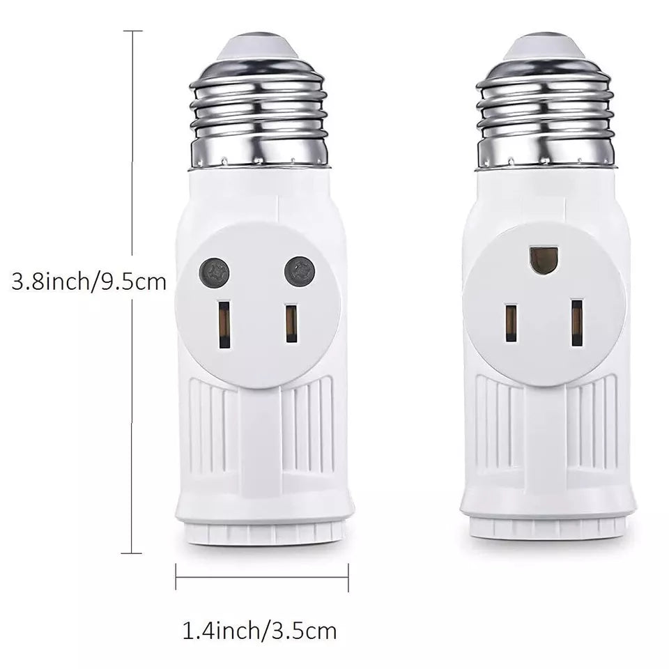 Kitcheniva E26 E27 Light Socket to Plug Adapter 2/3 Prong