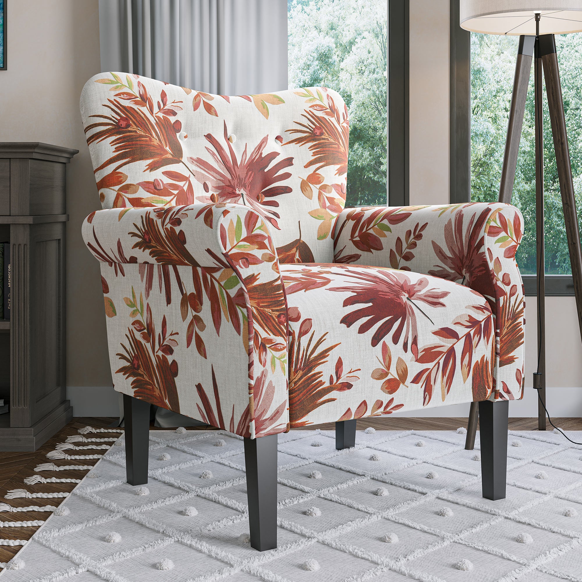 Button Back Armchair Accent