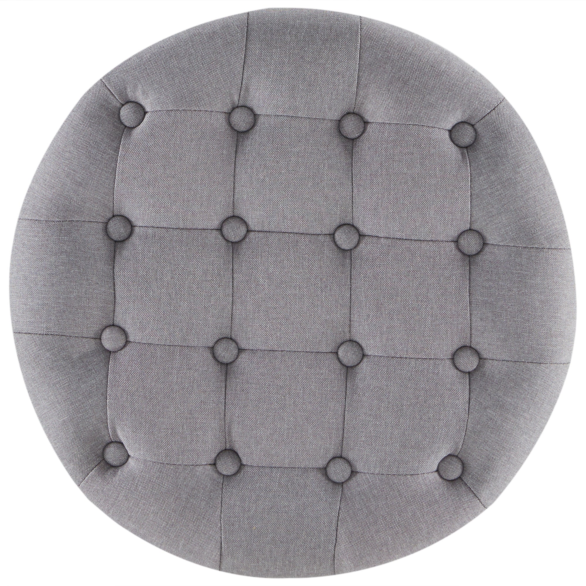 Elegant Linen/Velvet Tufted Button Ottoman