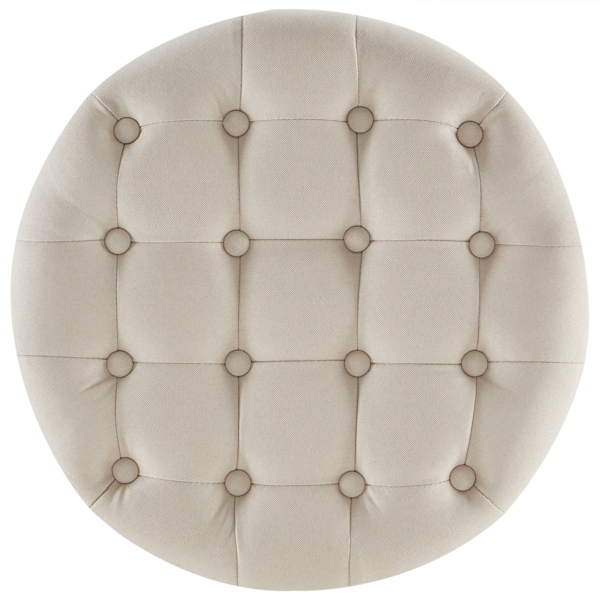 Elegant Linen/Velvet Tufted Button Ottoman