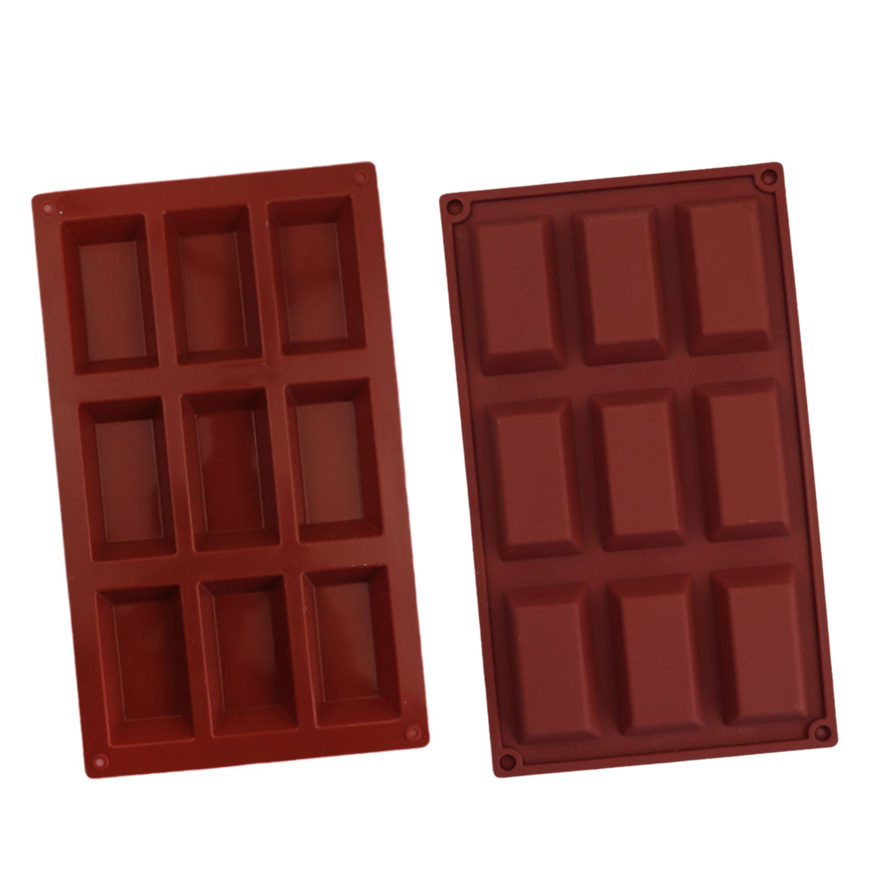 Kitcheniva Silicone Chocolate Bar Mold (6.7 x 10.6 Inch) - Makes 9 Small Chocolate Bars