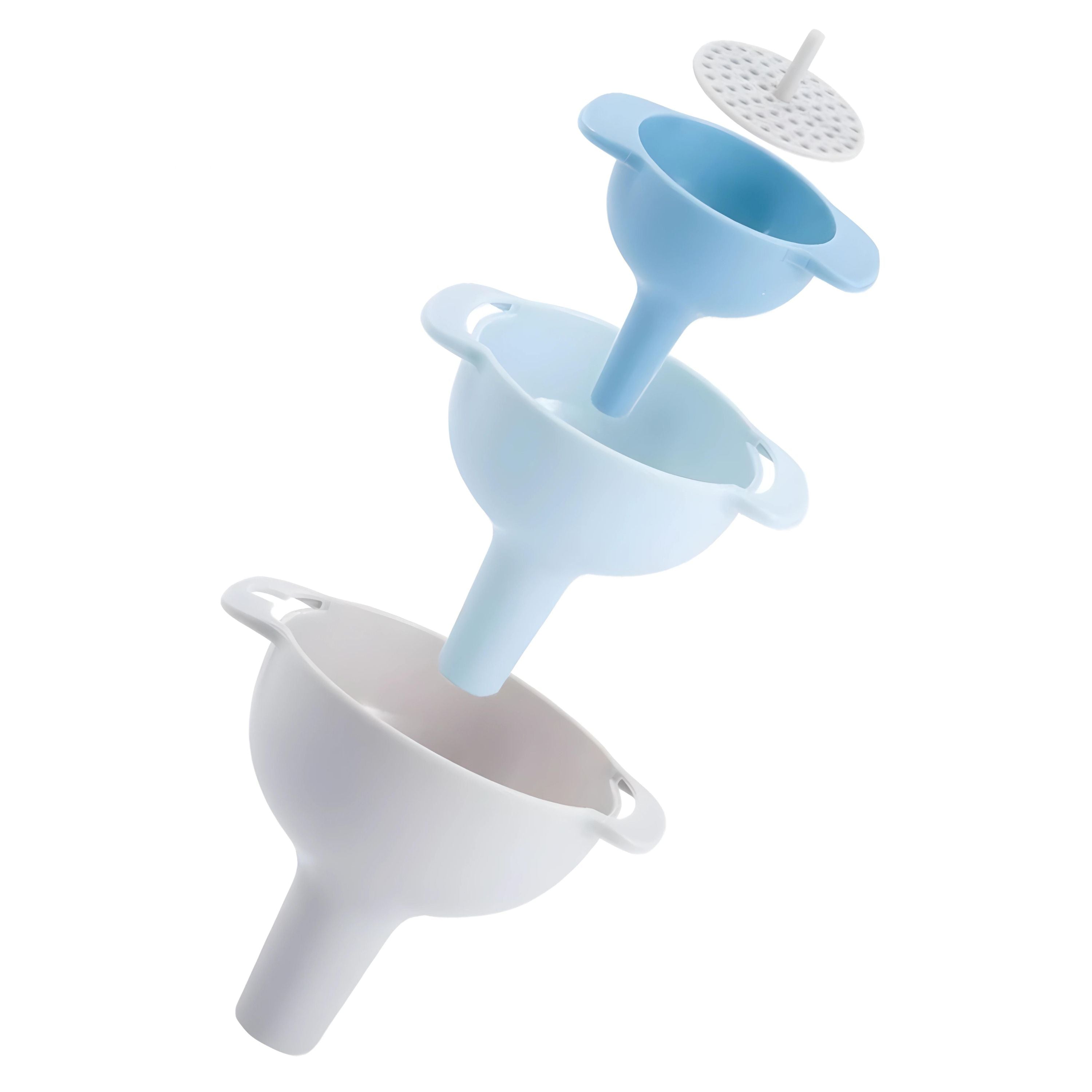 Kitcheniva Kitchen Funnel Set with Detachable Strainer 3 Pcs