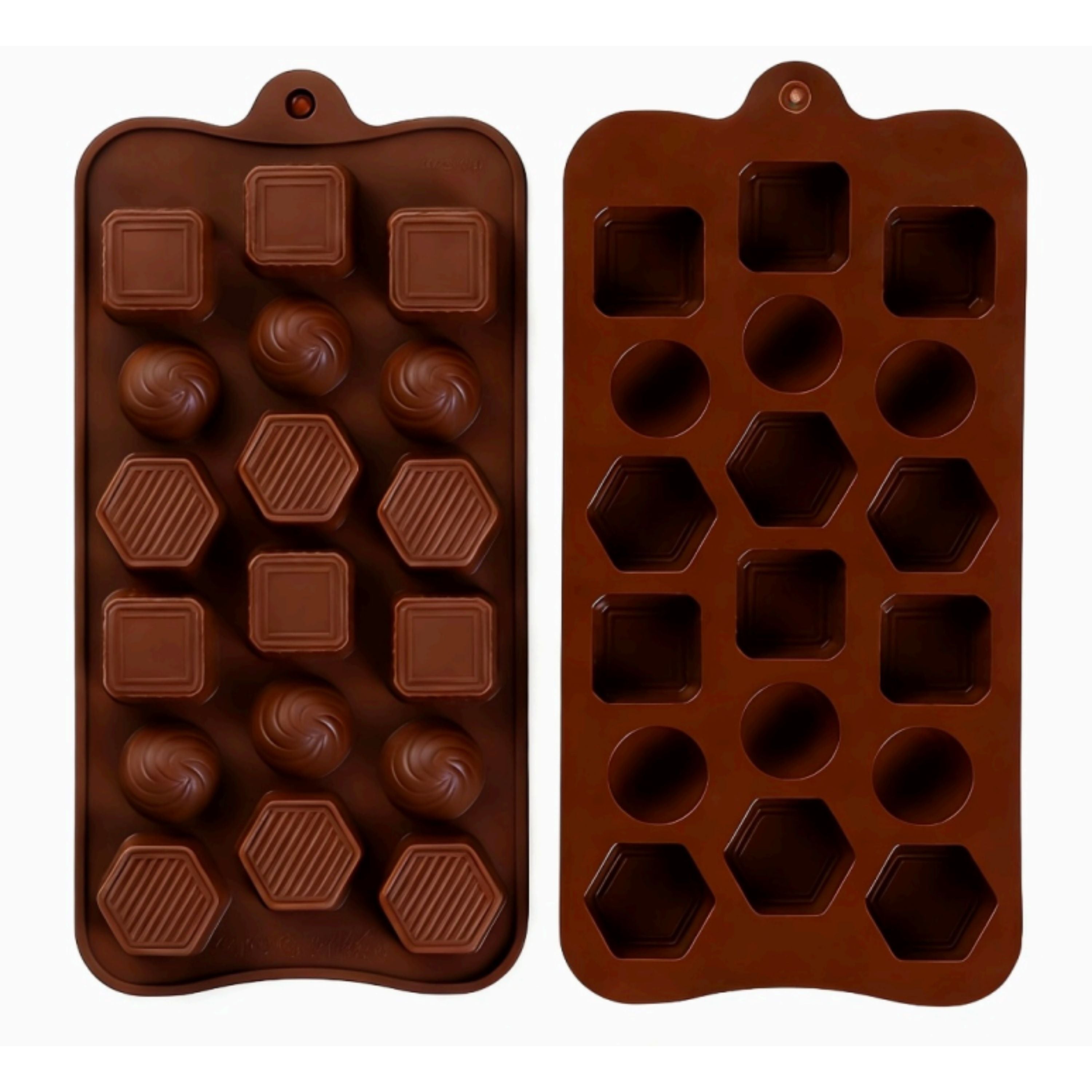 Kitcheniva Silicone Chocolate Drop Mold with 3 Unique Designs (4.1 x 8.3 Inch)