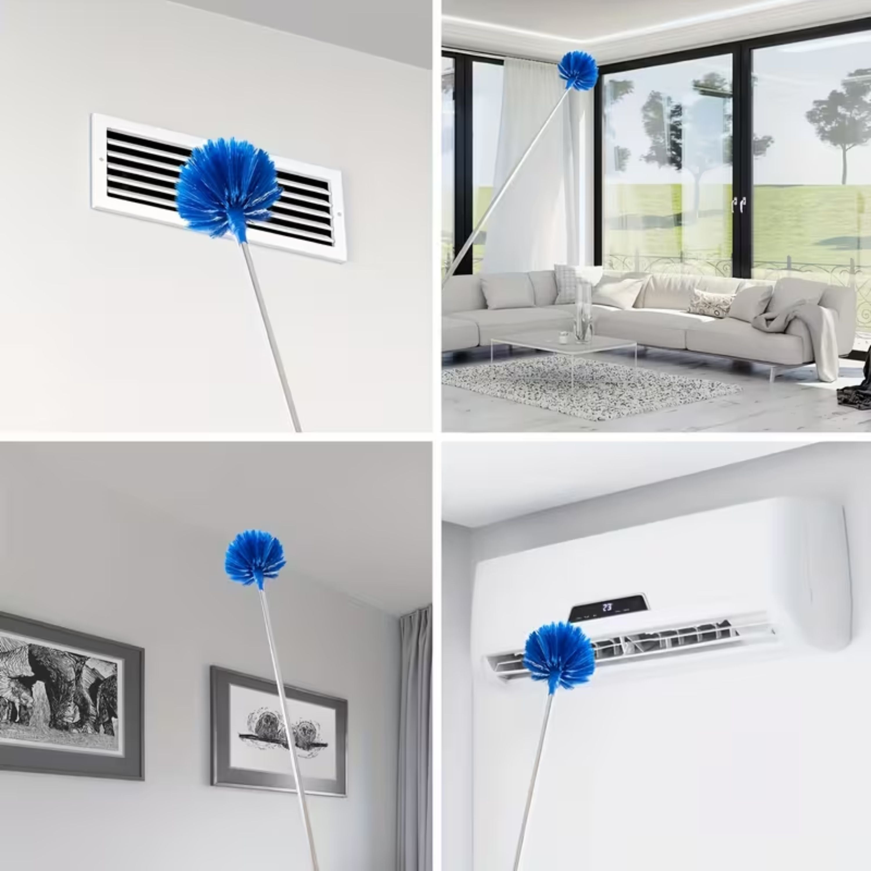 Kitcheniva 8.2 Ft Extendable Duster with Two Heads, Blue