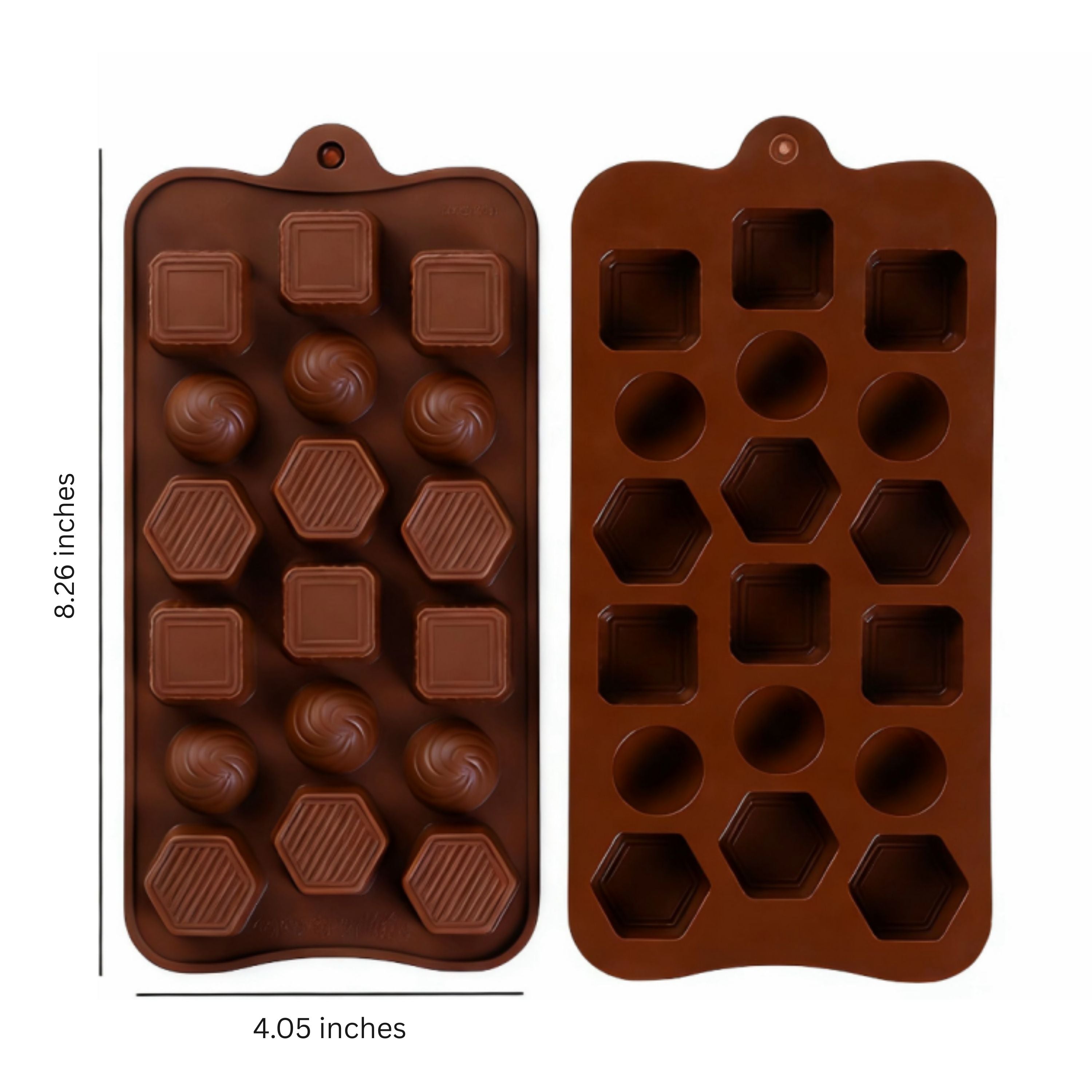 Kitcheniva Silicone Chocolate Drop Mold with 3 Unique Designs (4.1 x 8.3 Inch)
