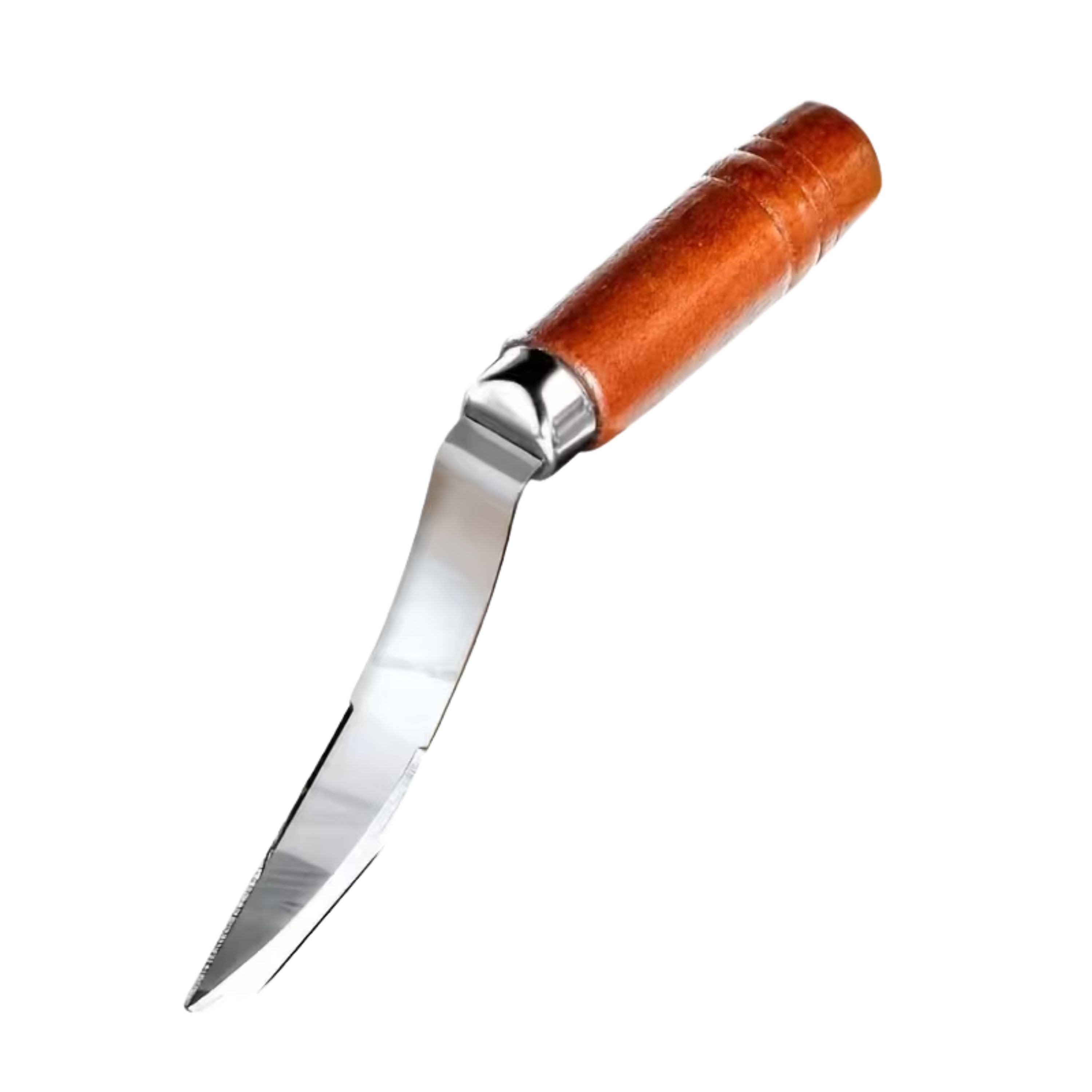 Kitcheniva Stainless Steel Coconut Meat Stripping Tool with Wooden Handle