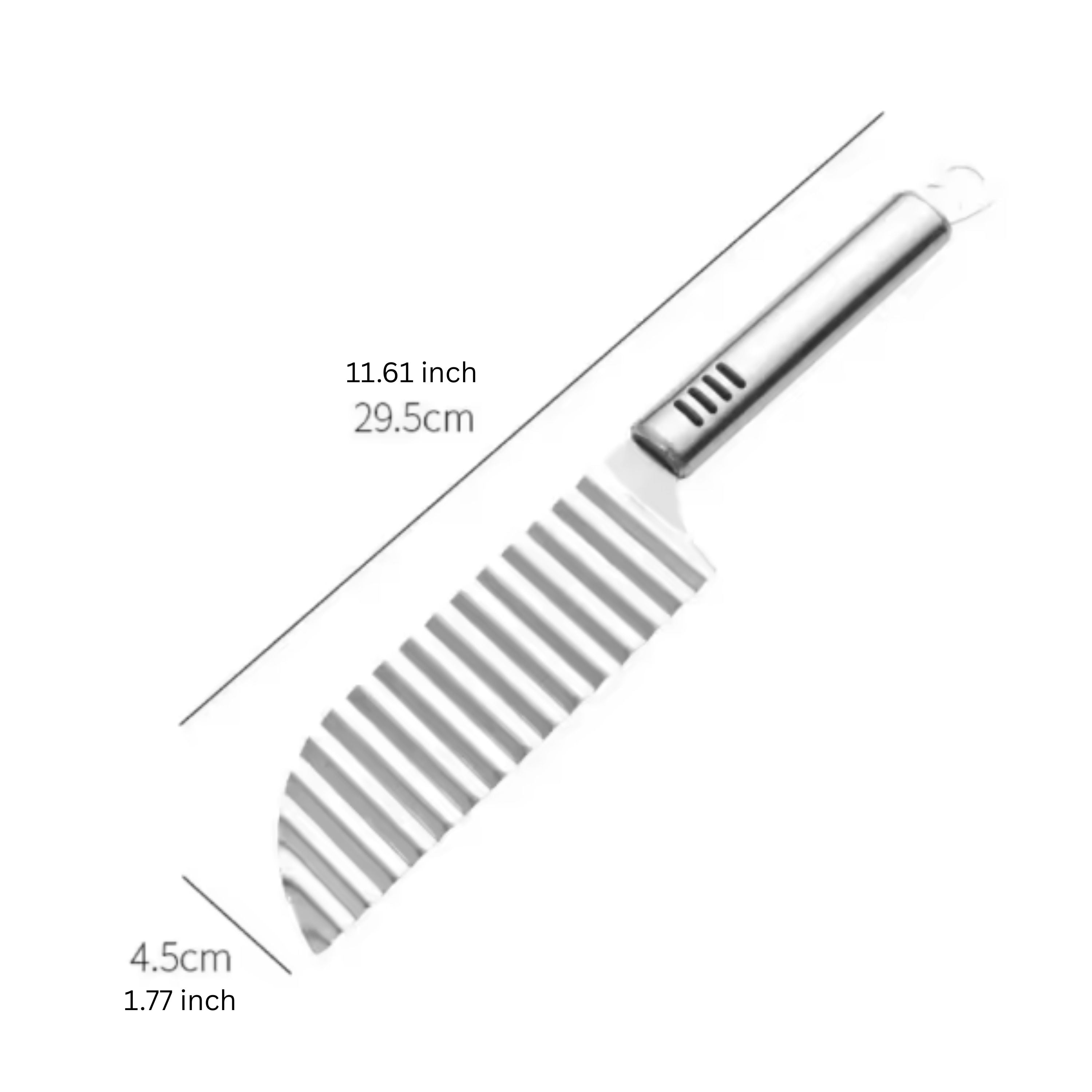 Kitcheniva Stainless Steel Wavy Crinkle Cutter Knife