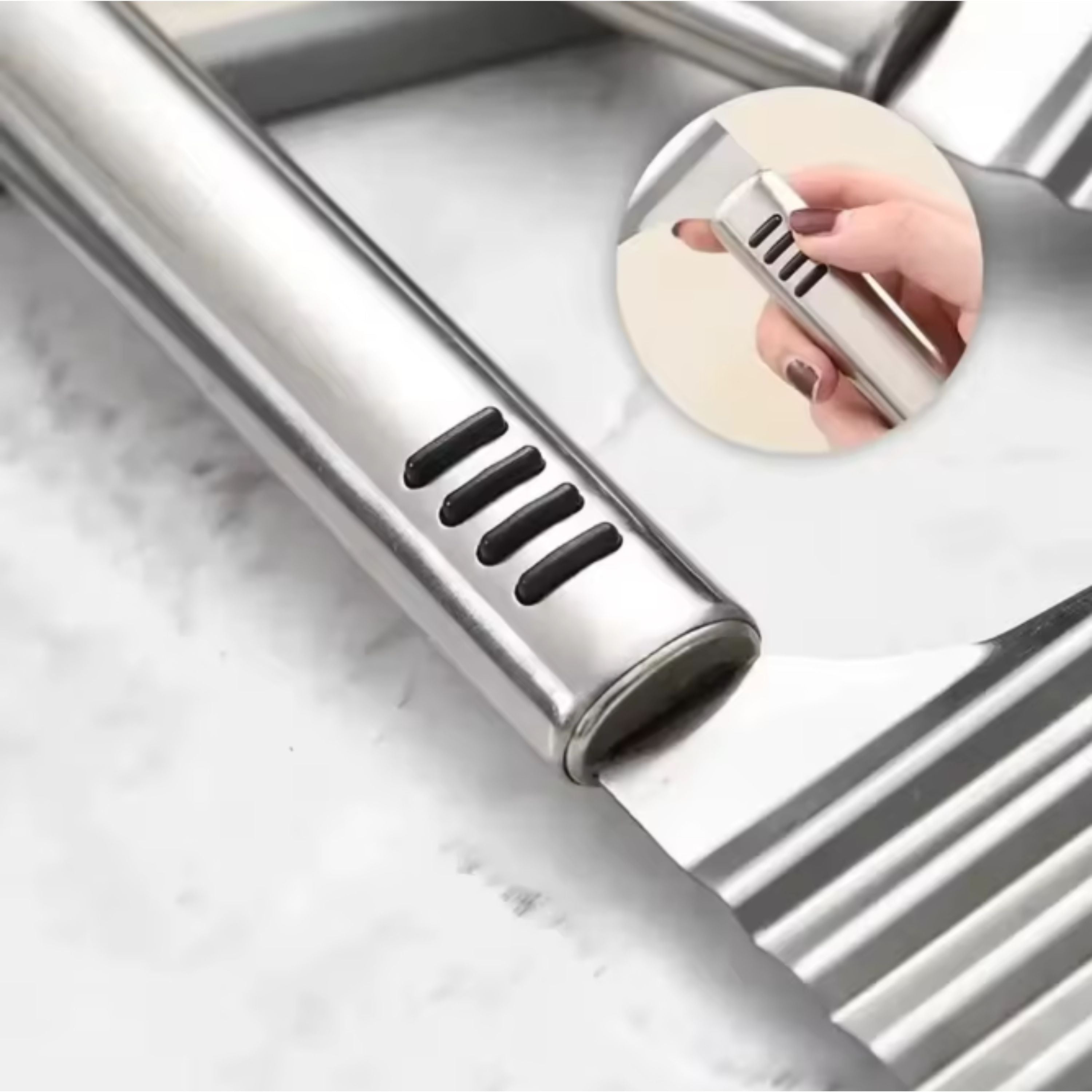 Kitcheniva Stainless Steel Wavy Crinkle Cutter Knife