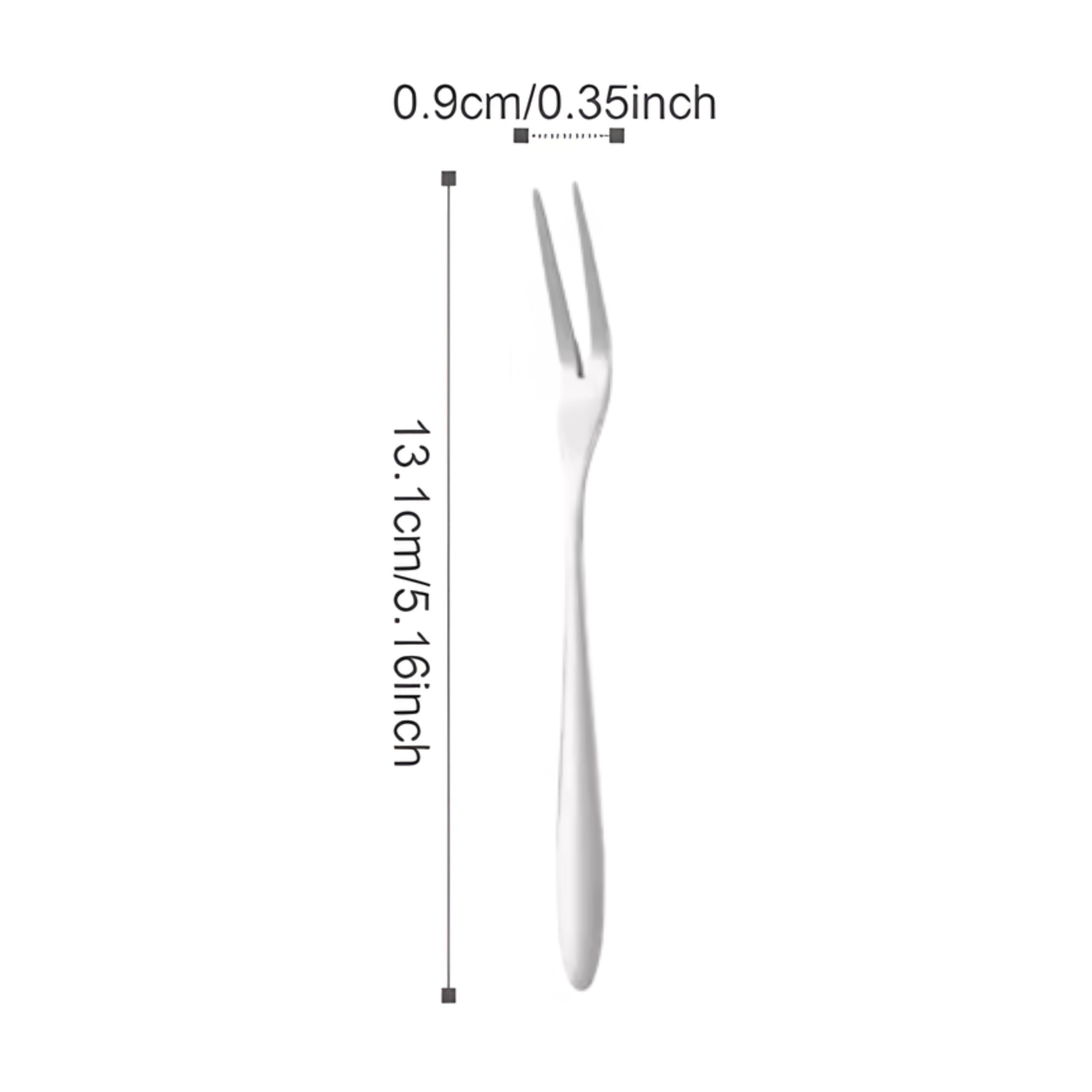 Kitcheniva 5" Stainless Steel Food Fruit Picks 6 Pcs, Silver