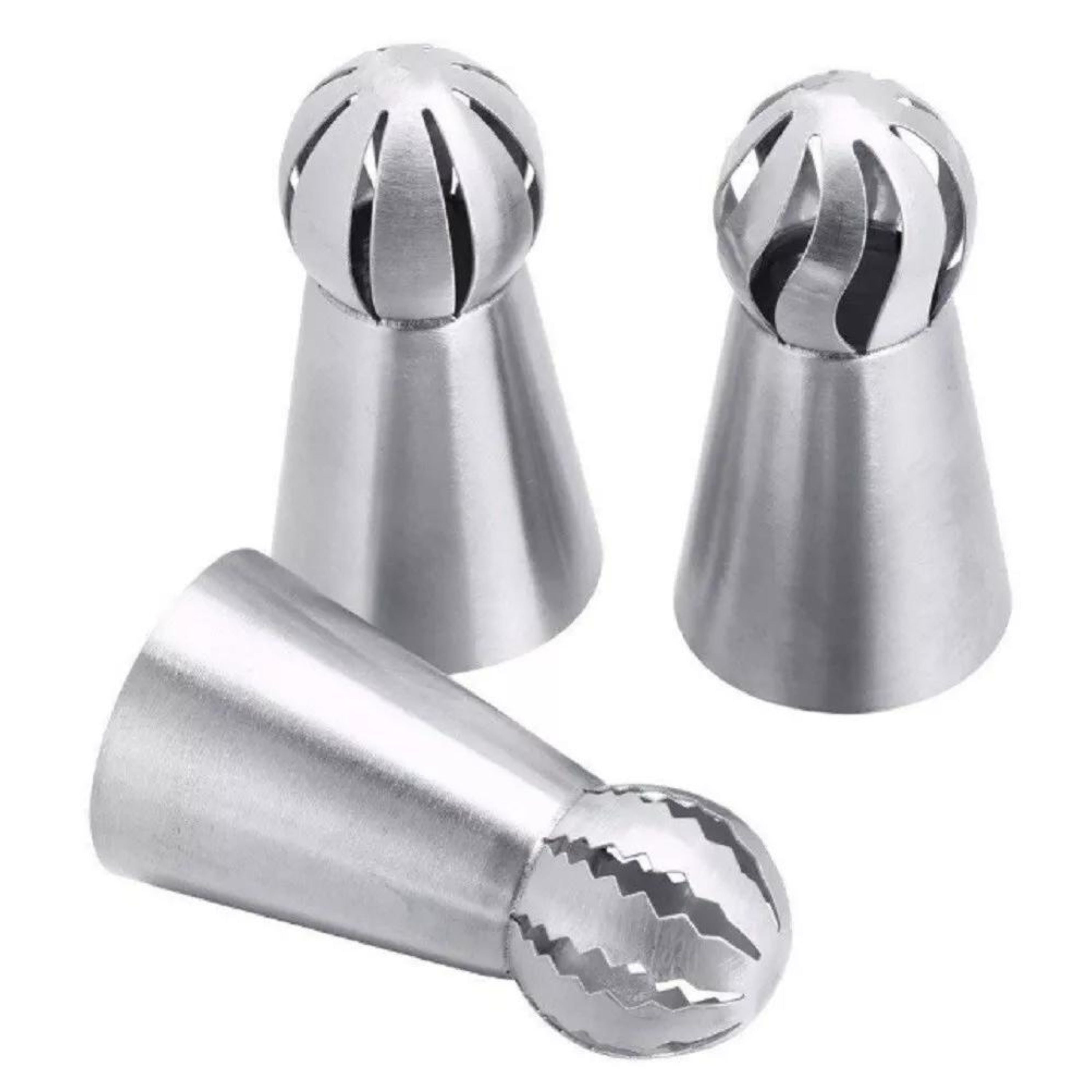 Kitcheniva Russian Ball Sphere Icing Nozzles Set 3 Pcs