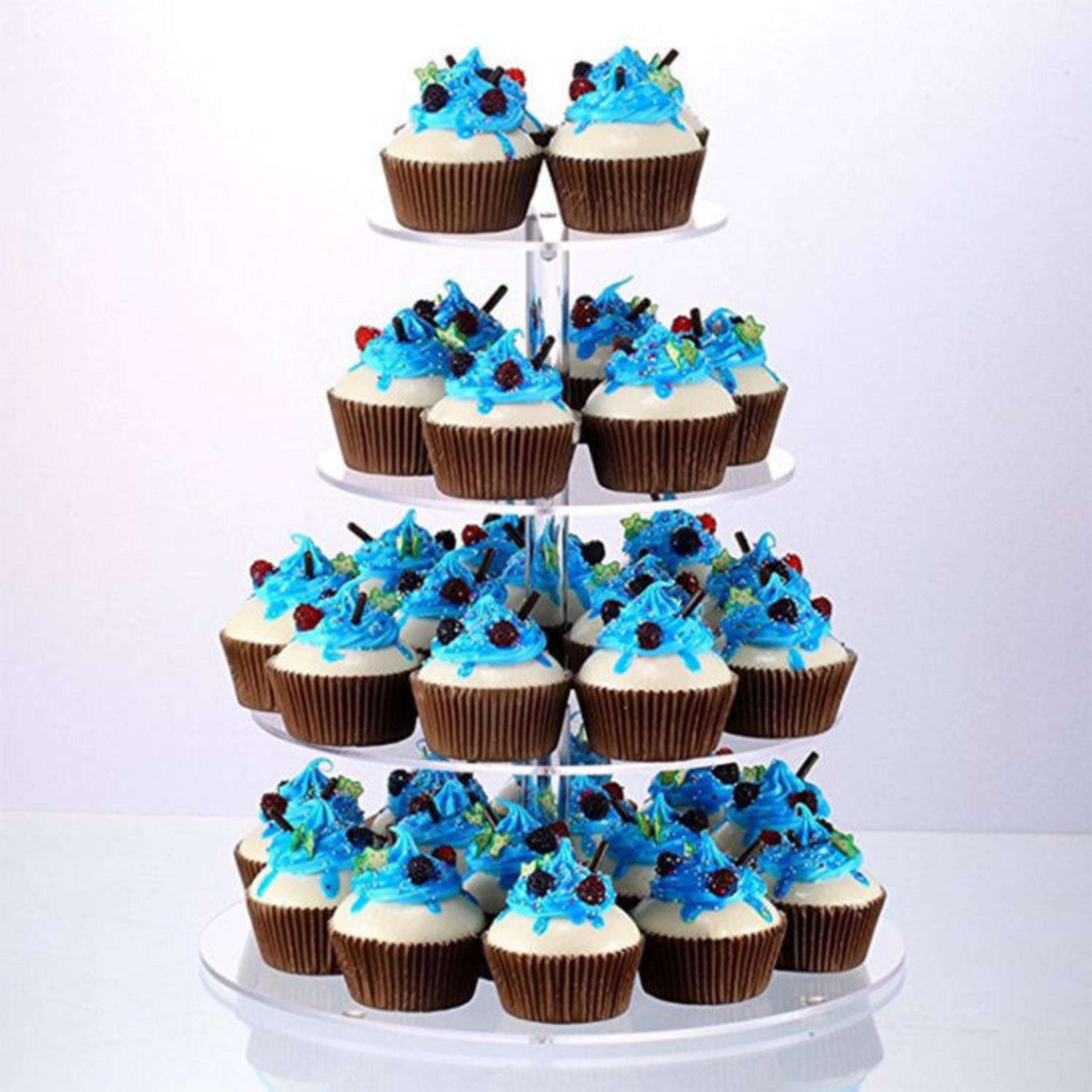 Kitcheniva Acrylic 4 Tier Dessert Cupcake Stand