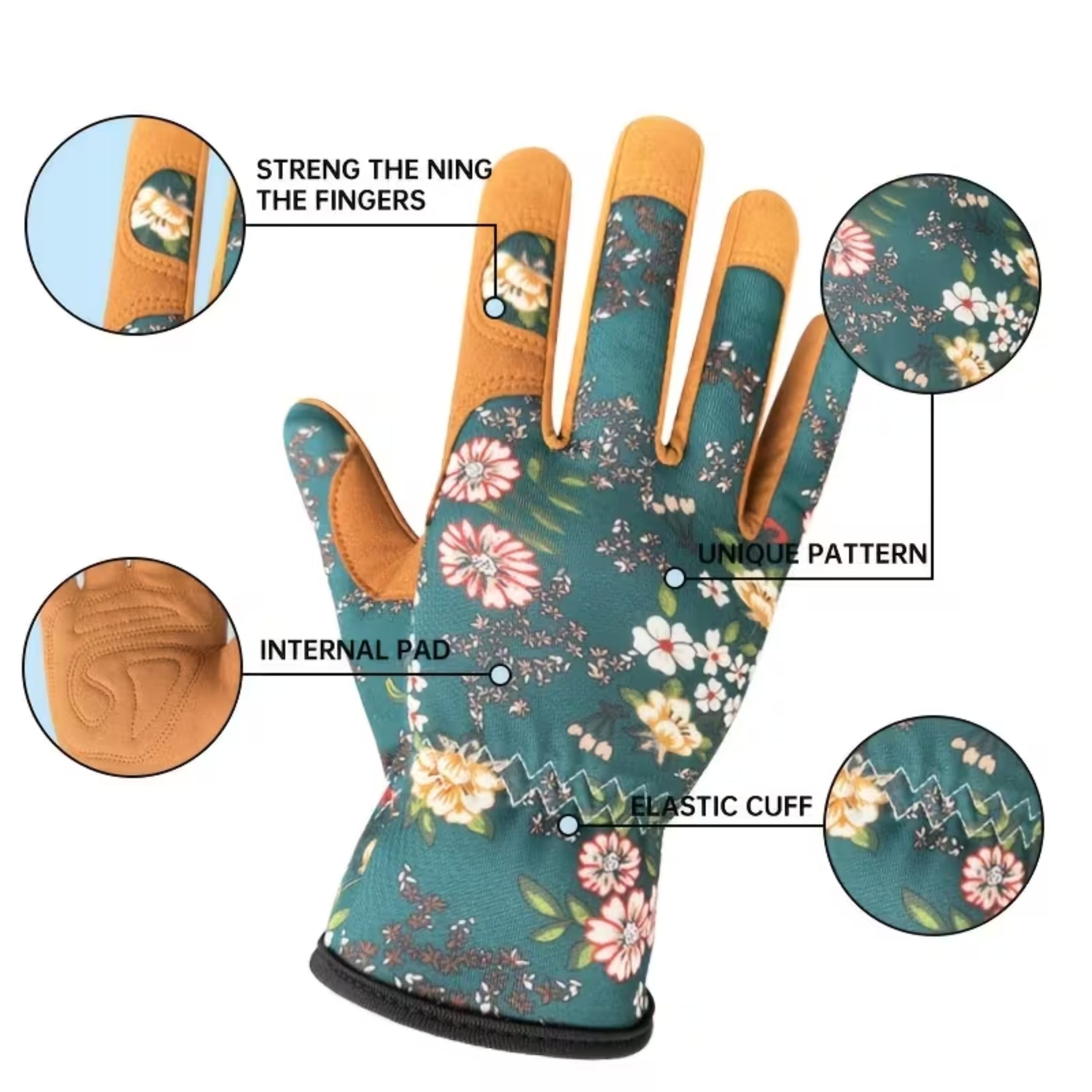 Kitcheniva Women's Non-Slip Puncture-Proof Gardening Work Gloves - Heavy Duty Breathable Gloves for Pruning, Thorns, Lawn Care