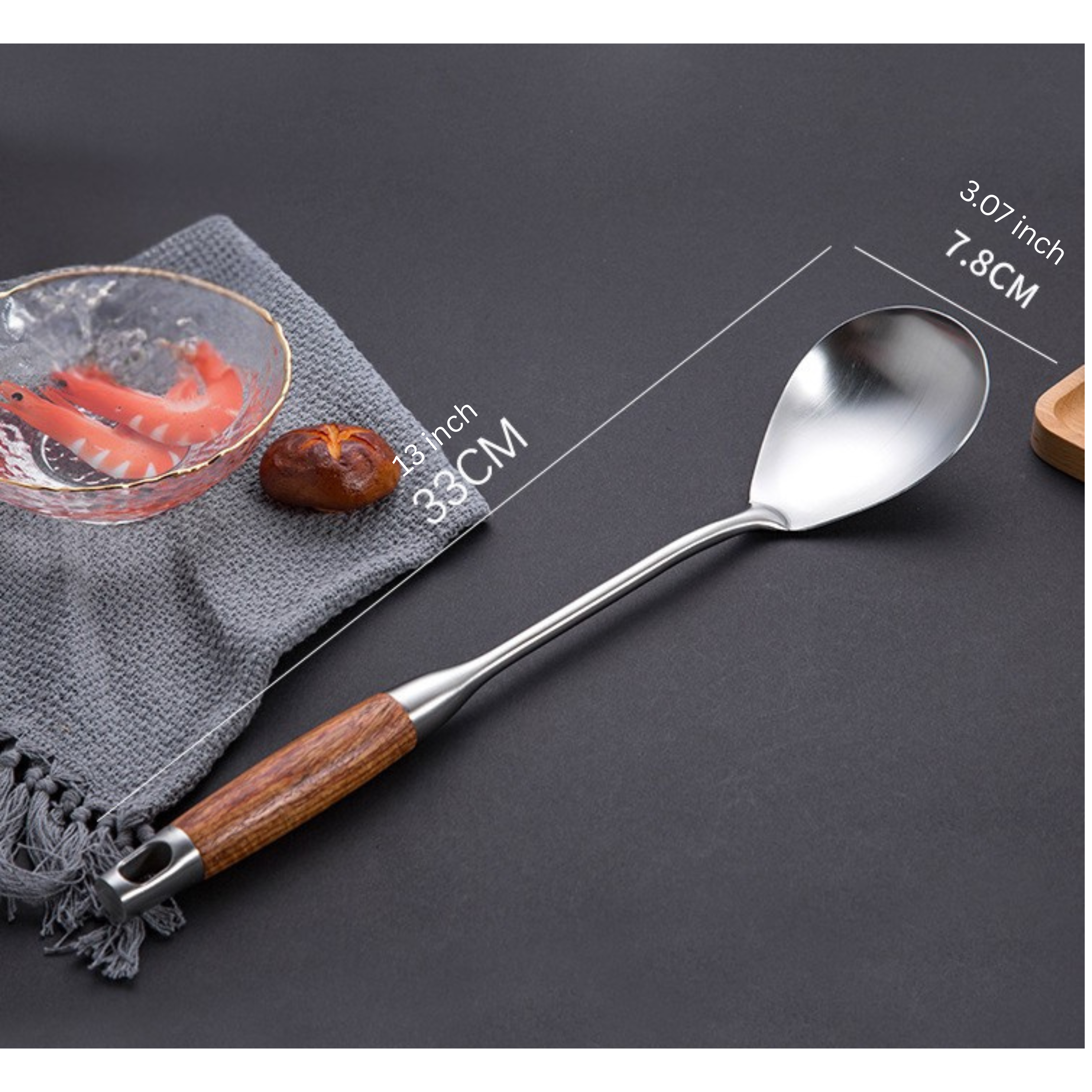 Kitcheniva 6-Piece Stainless Steel Essential Kitchen Utensil Set with Wooden Handles