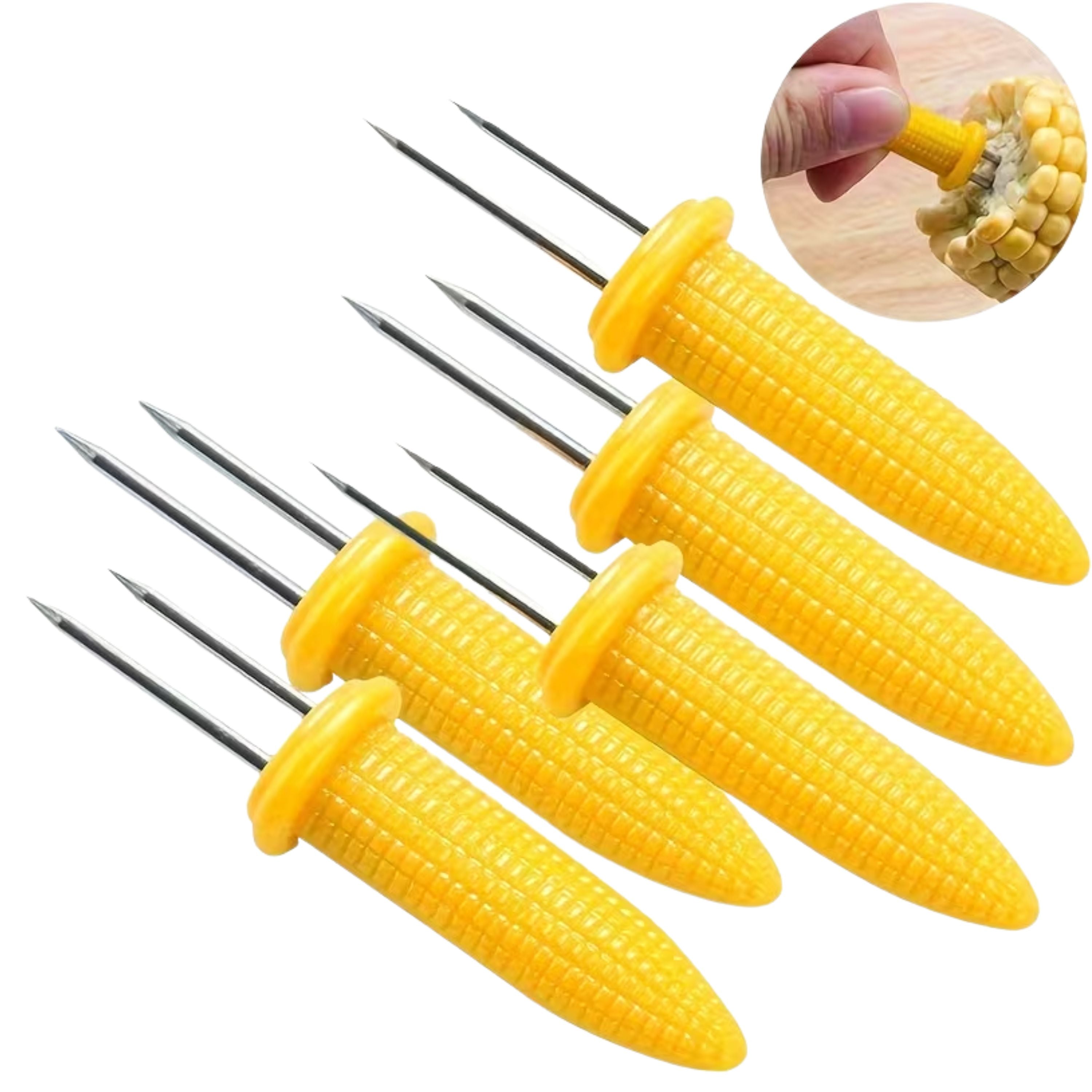Kitcheniva Stainless Steel Corn Cob Holder 10 Pcs
