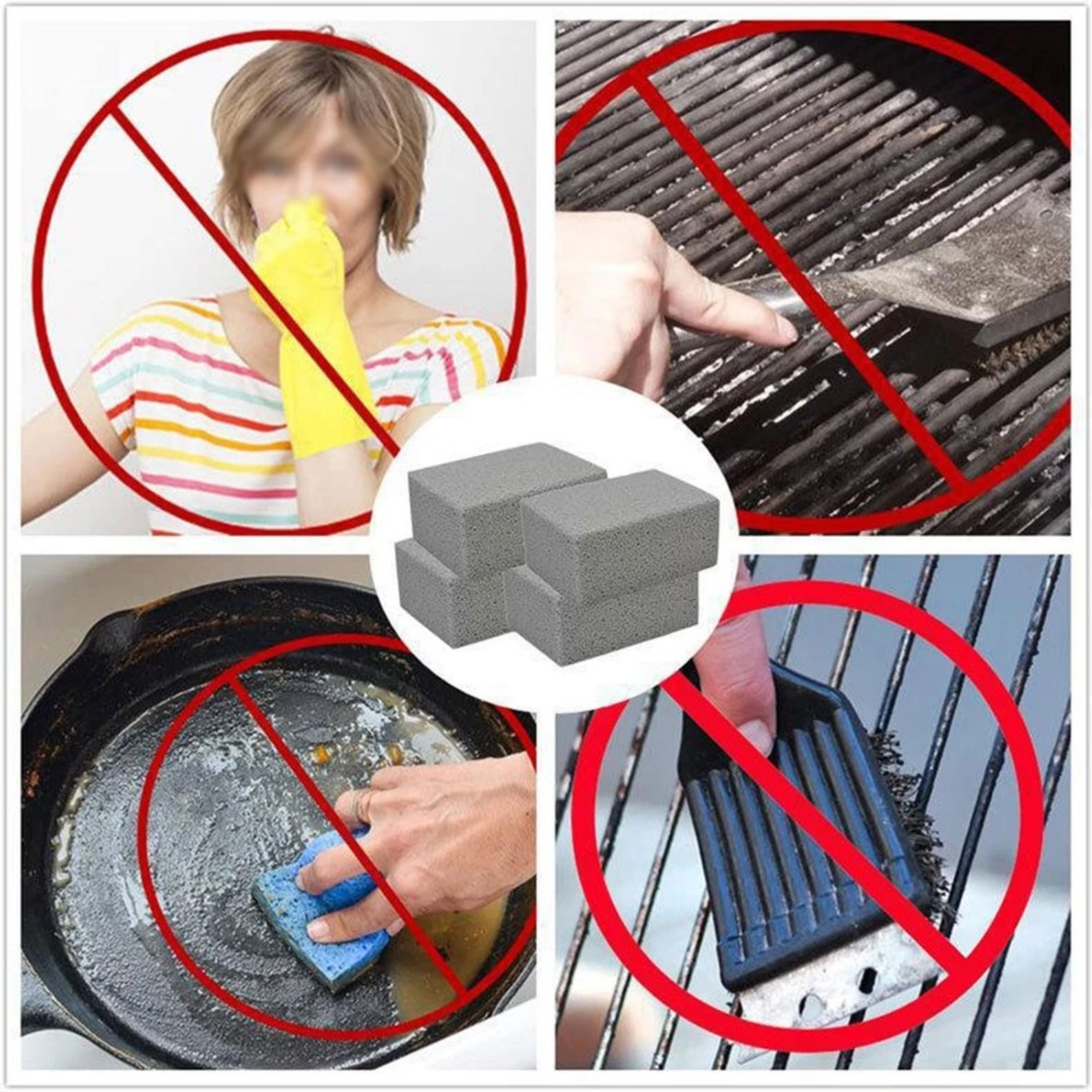 Kitcheniva Heavy-Duty Grill Cleaning Brick 4 Pcs