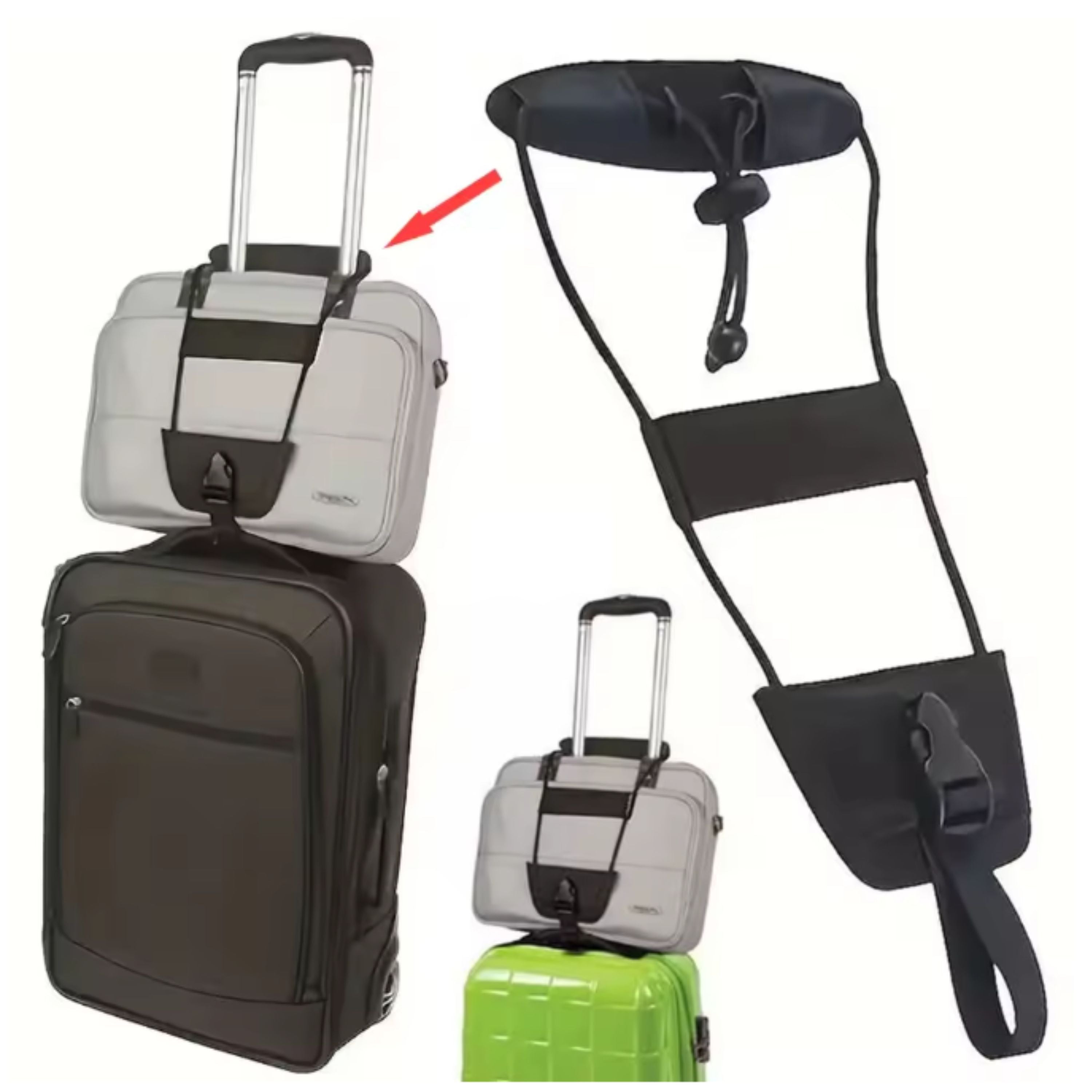 Kitcheniva Luggage Handle Nylon Strap for Extra Bags – Travel Accessory Belt for Holding Additional Bags