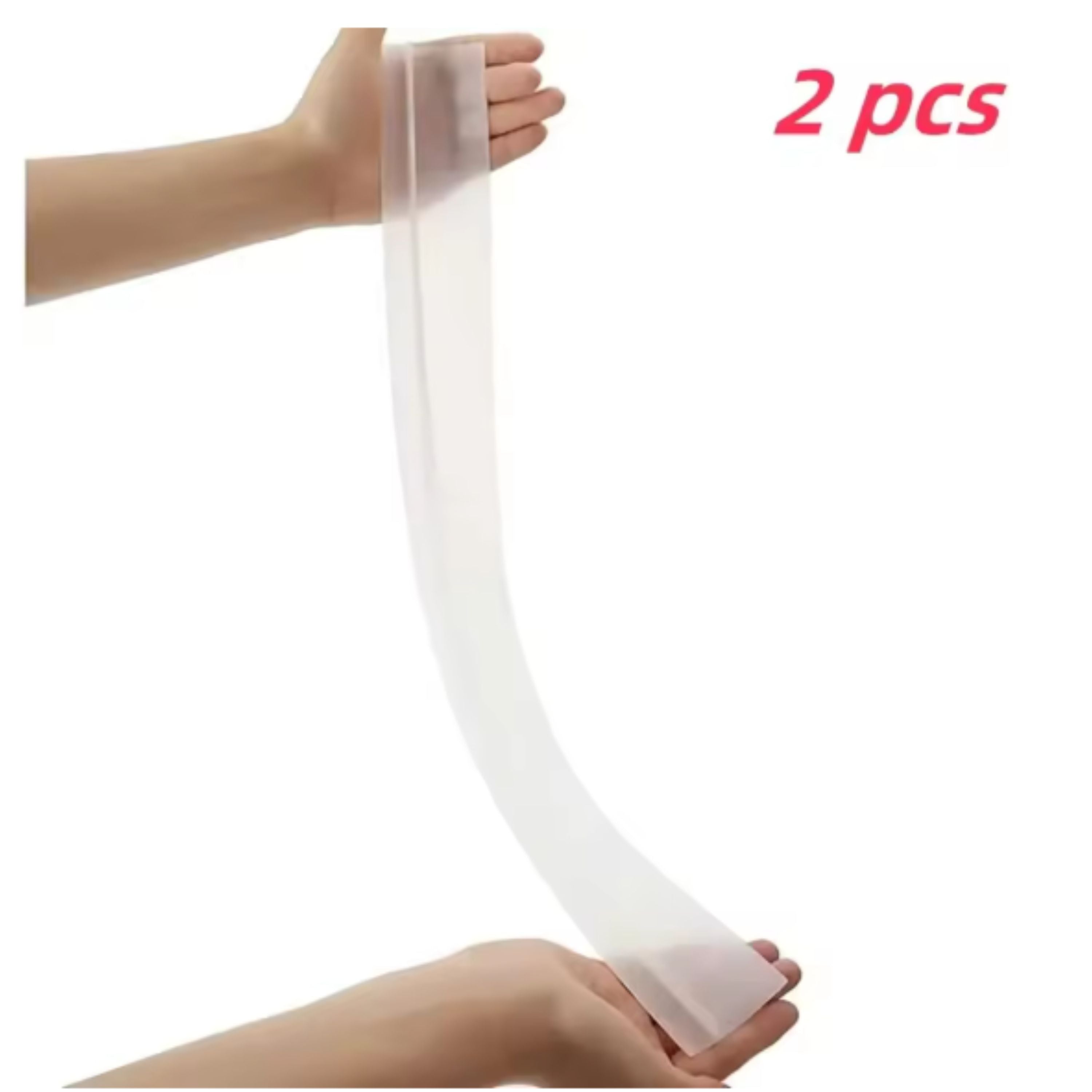 Silicon Gap Sealing Strip for Kitchen Stove 2 Pcs White