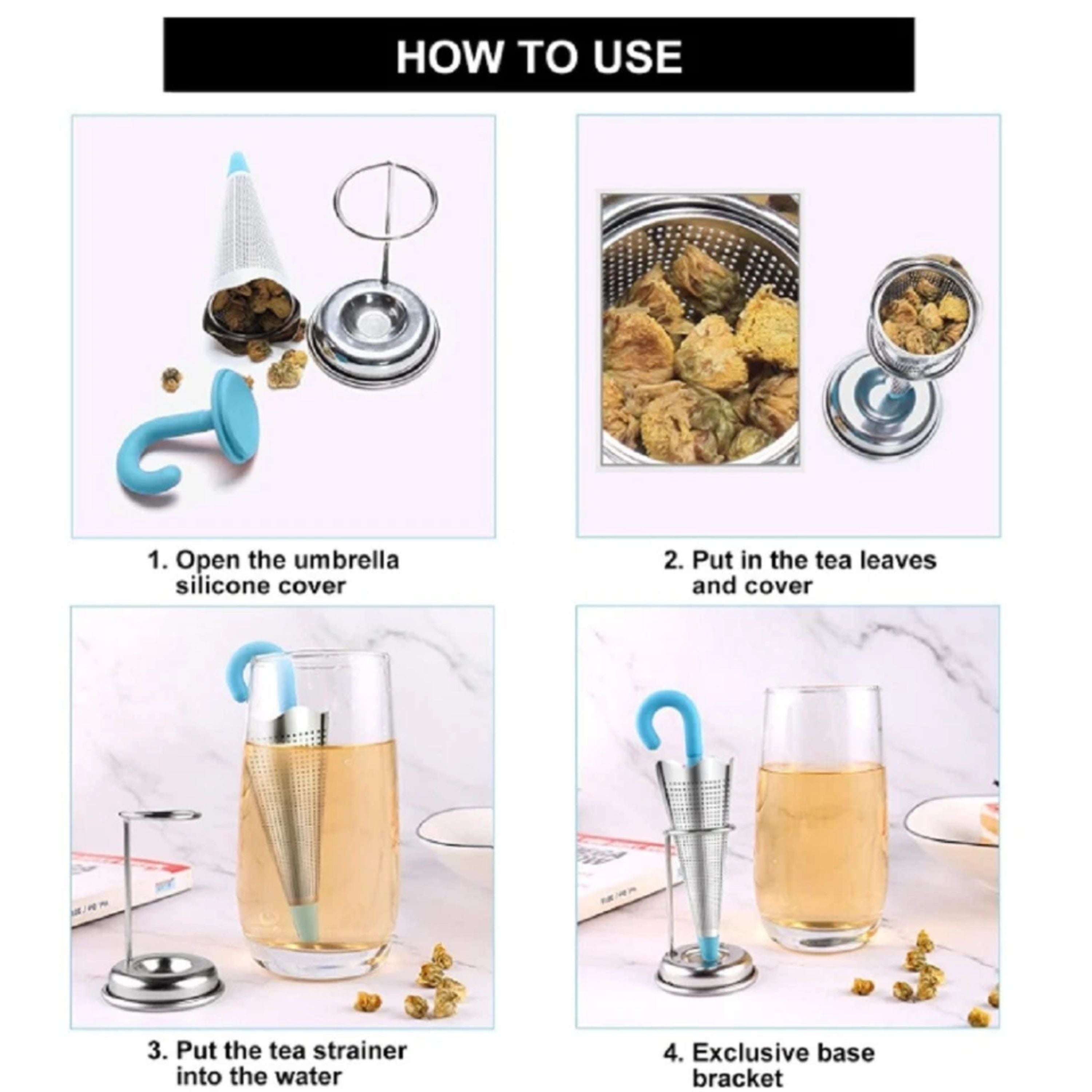 Kitcheniva Stainless Steel Umbrella Tea Infuser