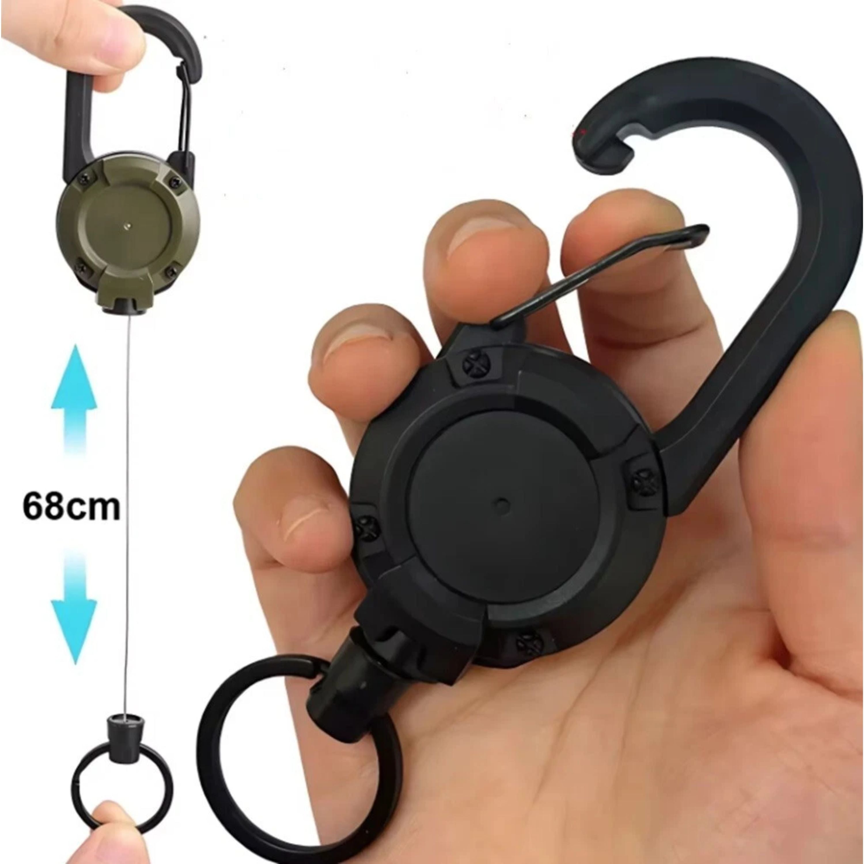 Kitcheniva Heavy Duty Retractable Carabiner Key Chain