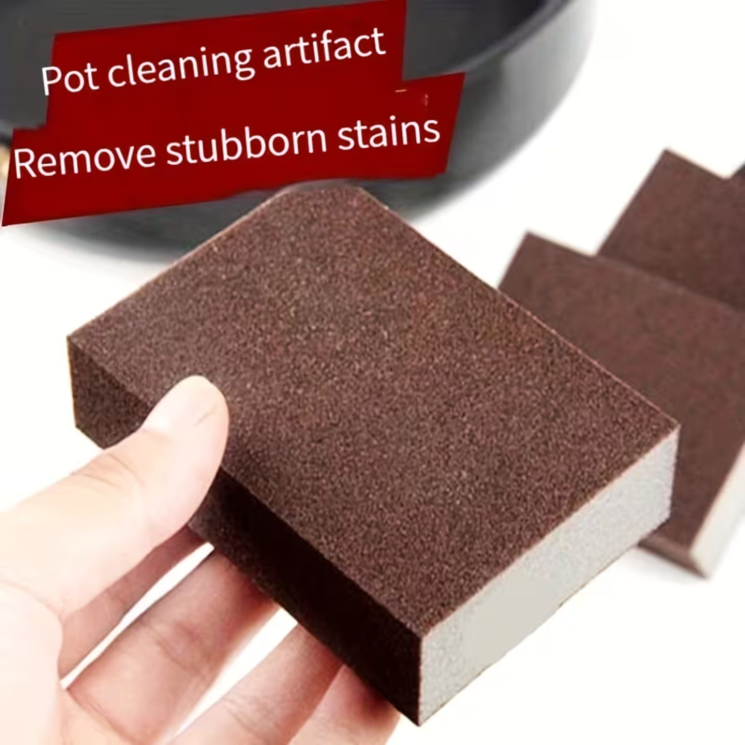 Kitcheniva Magic Wipe Pot & Pan Descaling Scour Pad (3 Pack) - Scrubbing Pads for Rust & Scale Removal