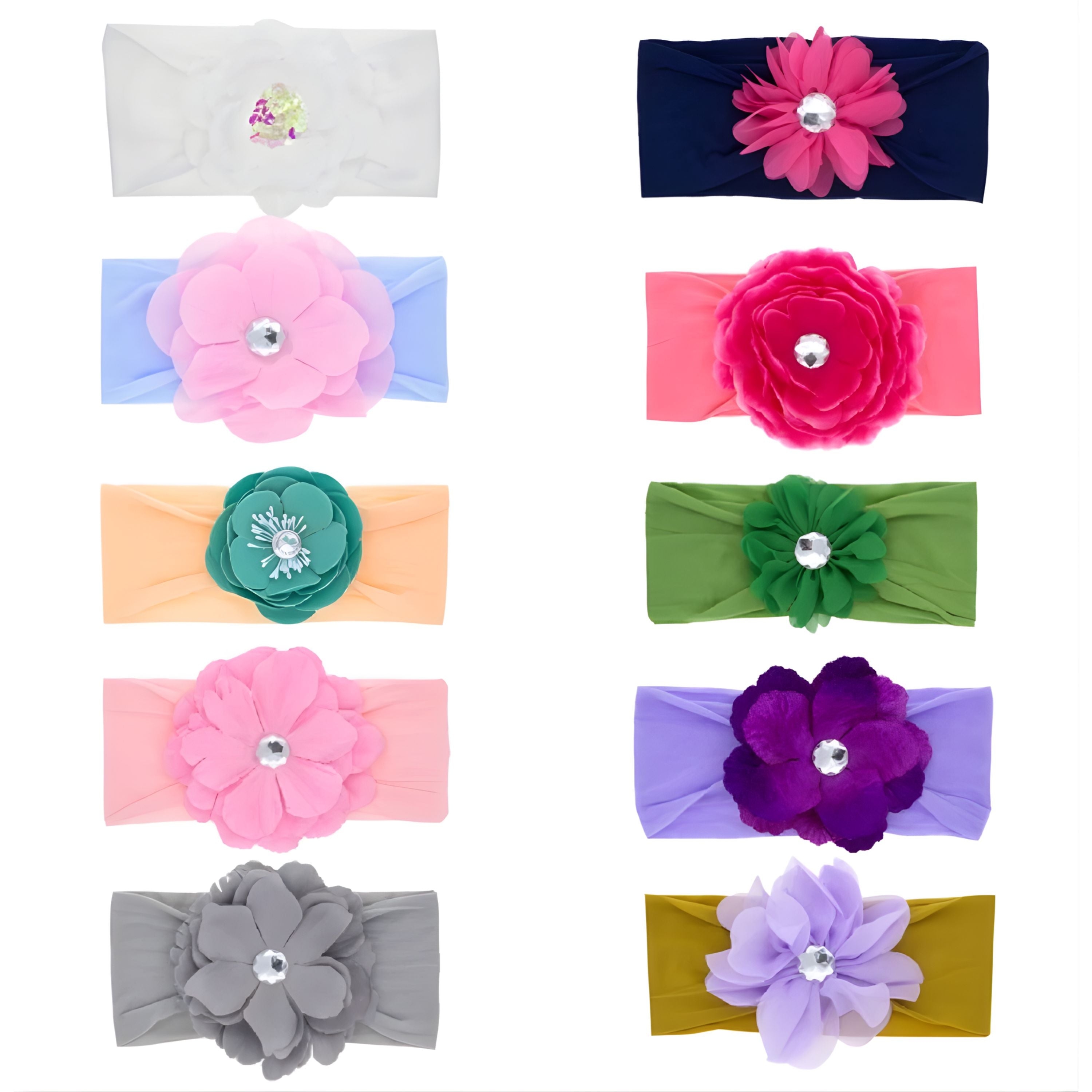 Kitcheniva Baby Girl Lace Bow Headbands 10 Pcs