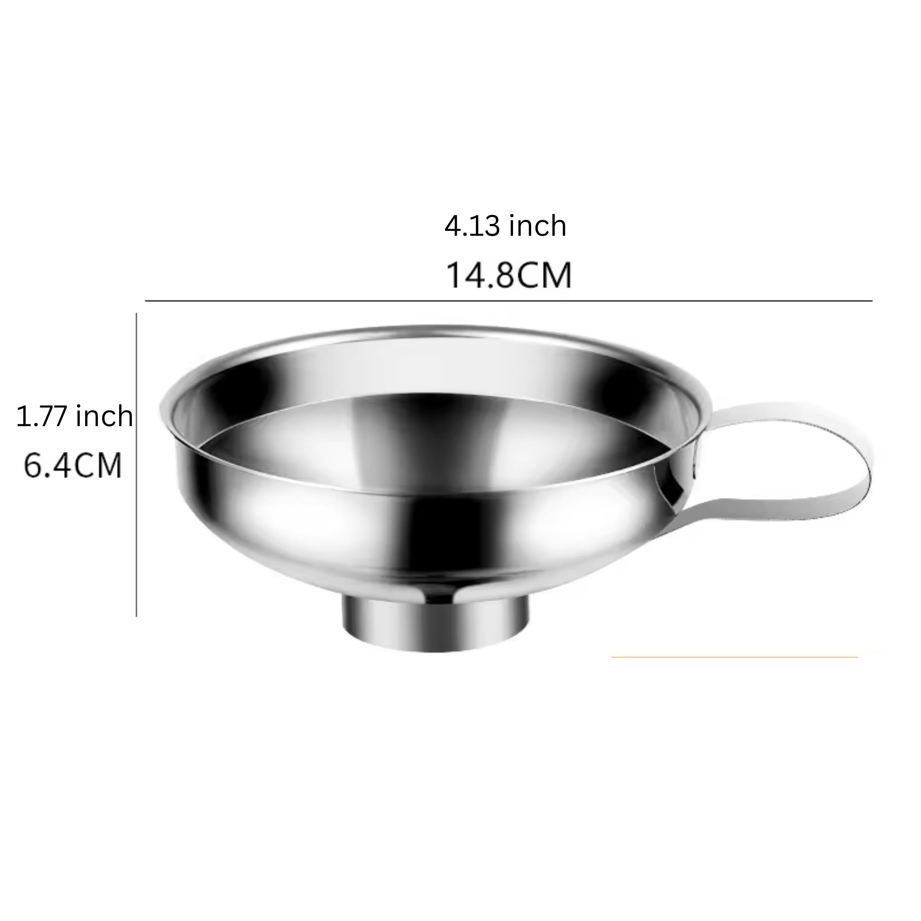 Kitcheniva Stainless Wide Mouth Canning Funnel with Handle 4.1"