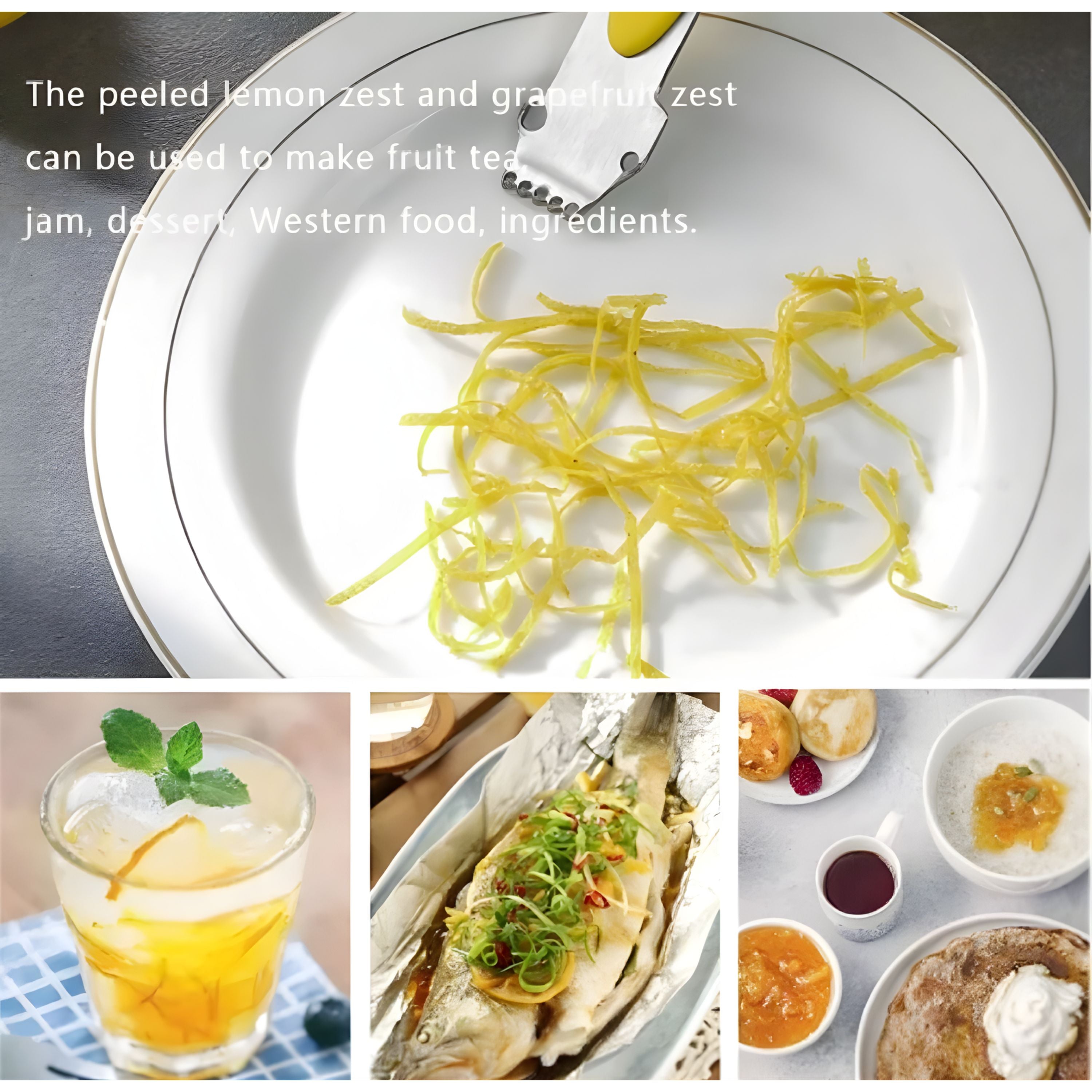 Kitcheniva 3-in-1 Lemon Zester Grater