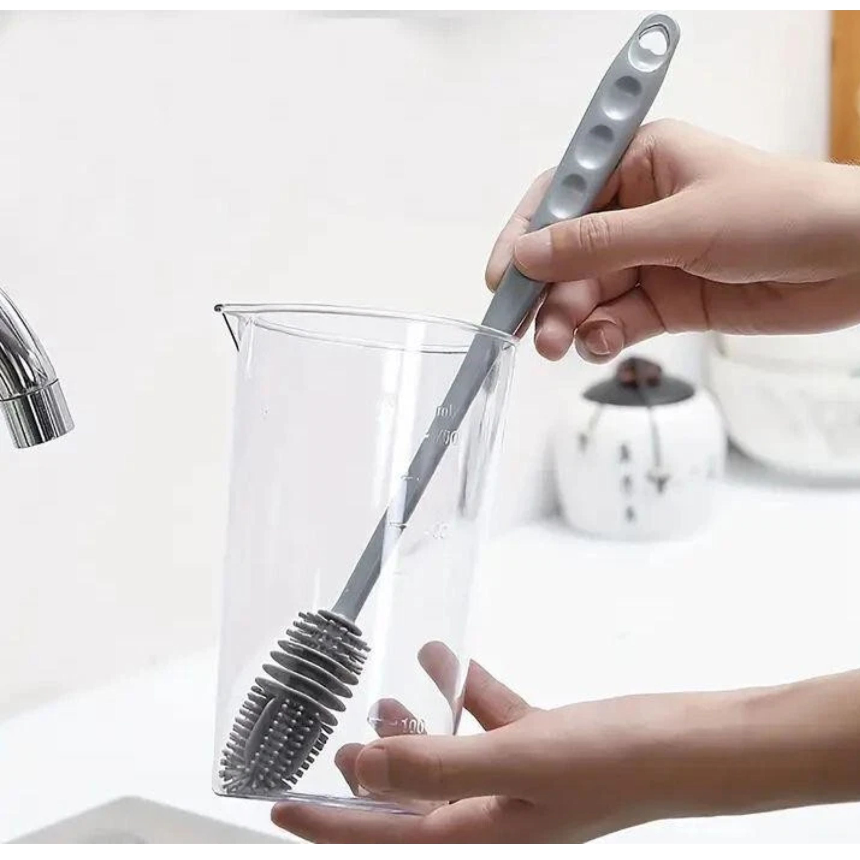 Silicon Bottle Brush - Multi-Purpose Cleaning for Baby Bottles, Flasks, and Water Bottles