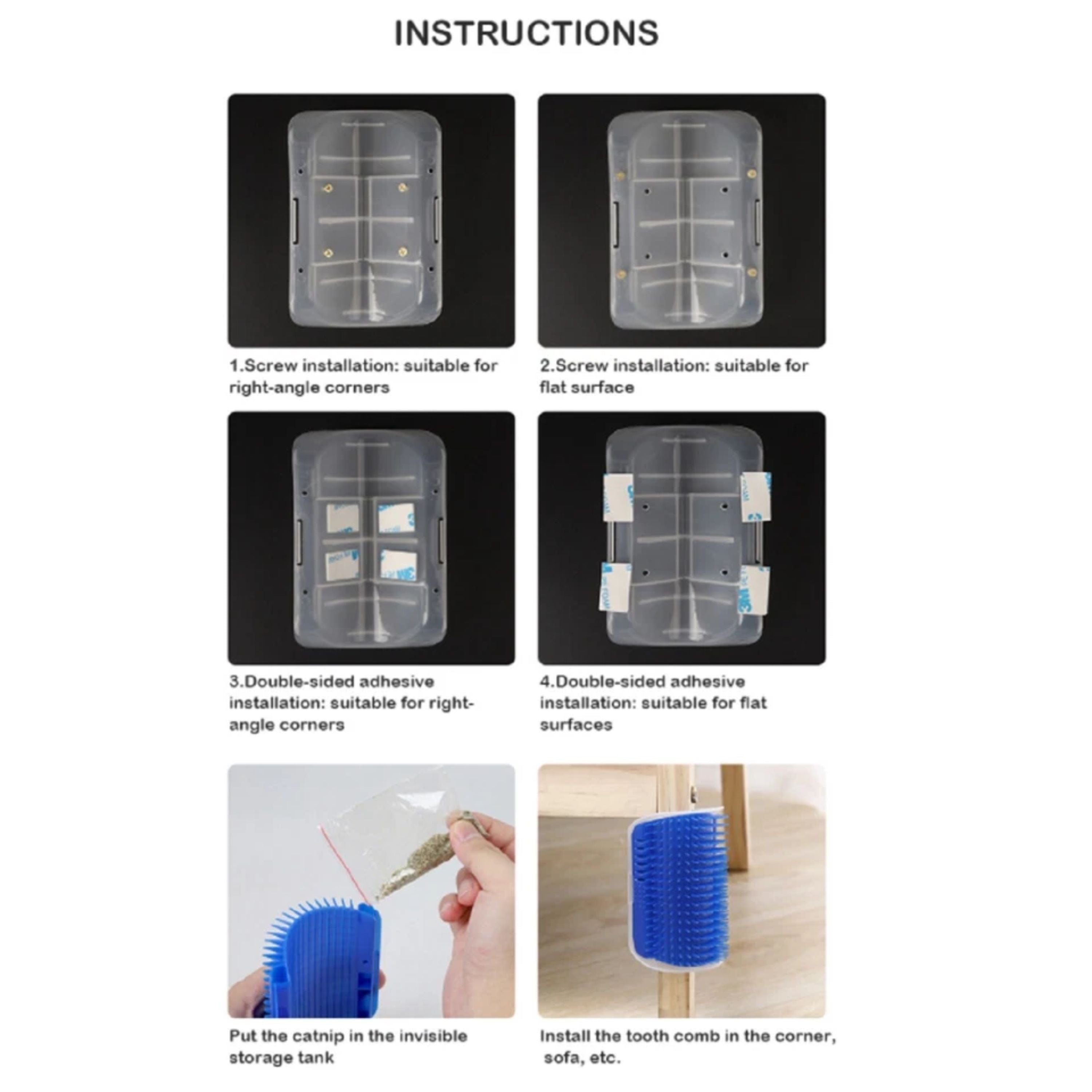 Kitcheniva Cat Self-Groomer & Face Scratcher Brush