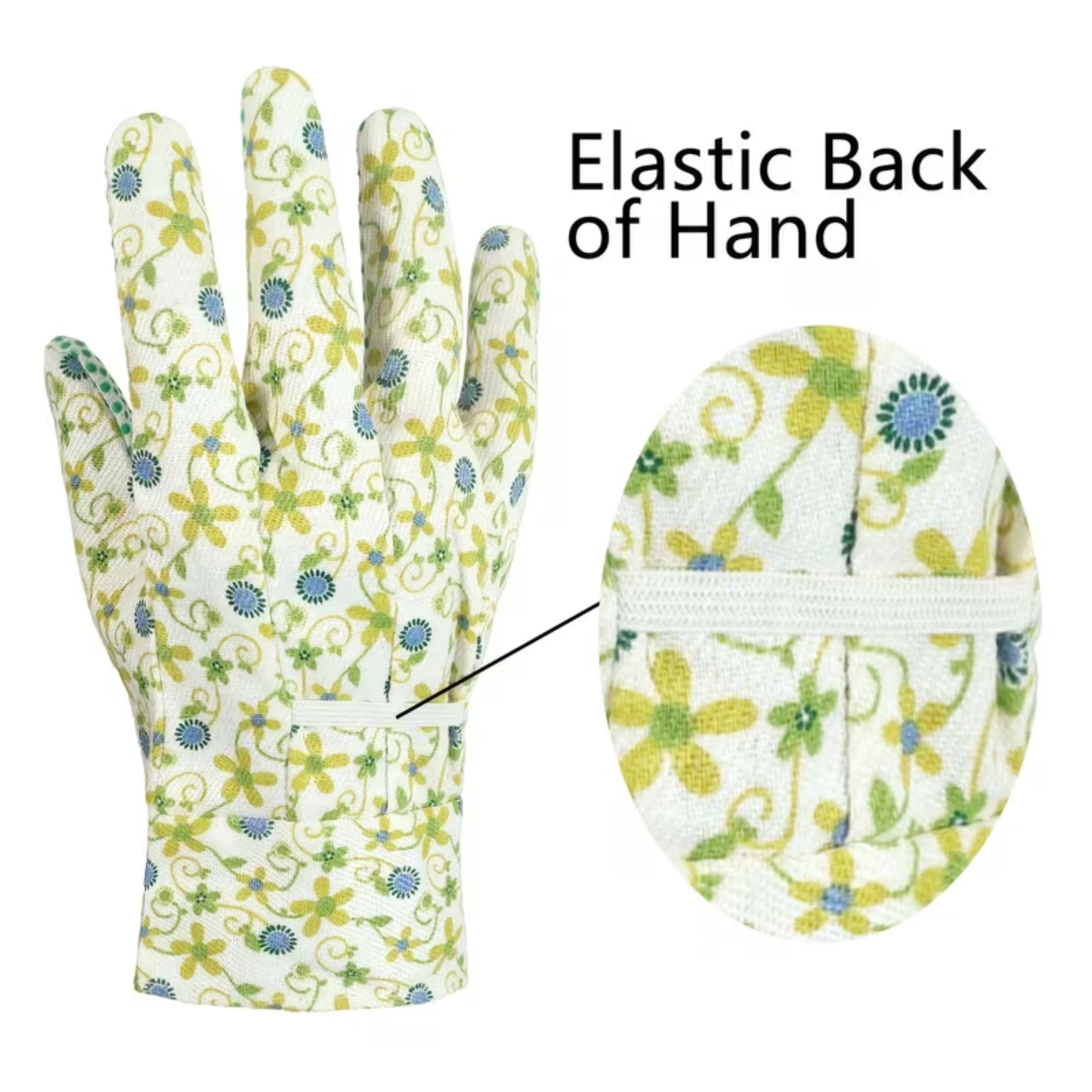 Kitcheniva Women's Non-Slip Grip Gardening Work Gloves, Light Green