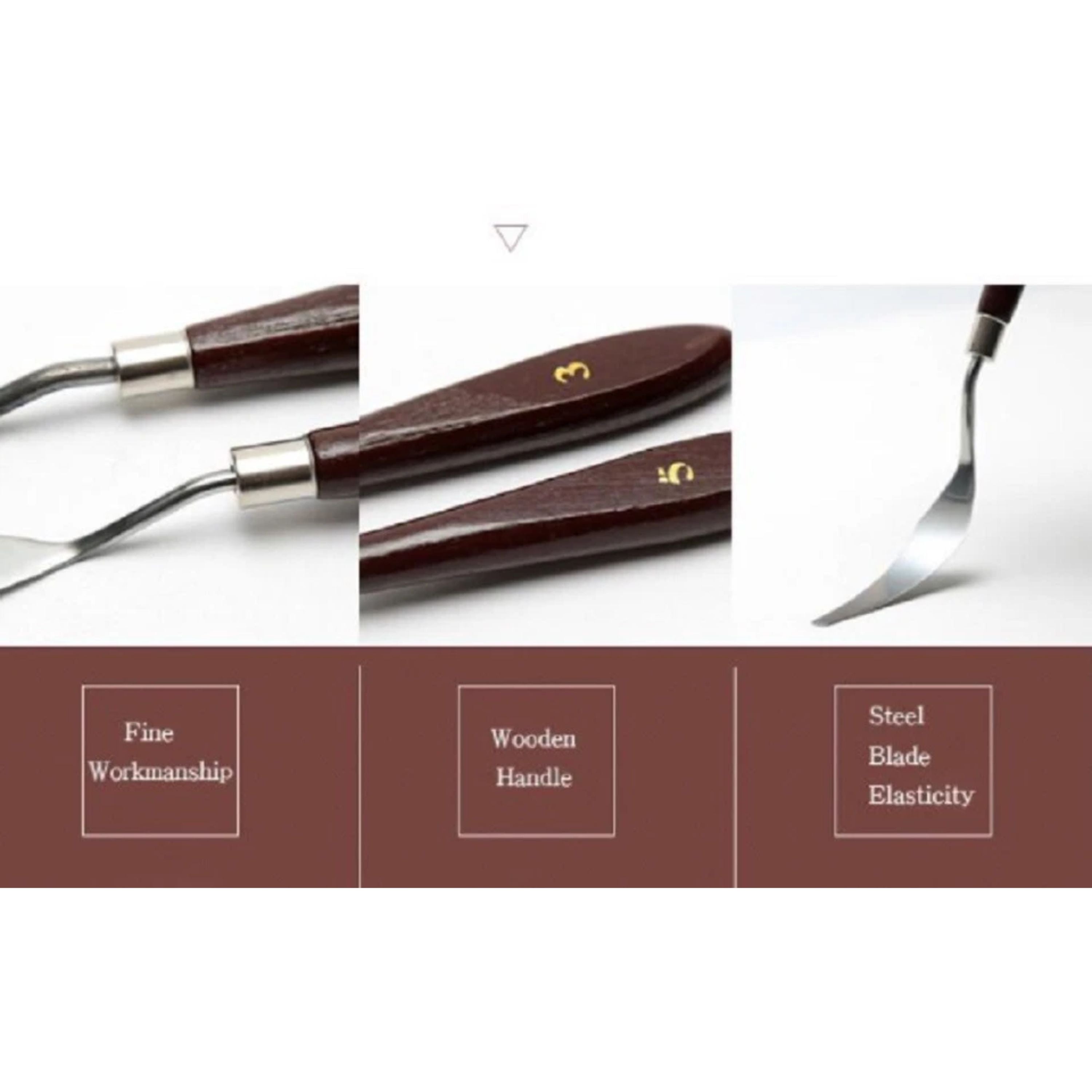 Kitcheniva Stainless Steel Palette Knife Set 5 Pcs