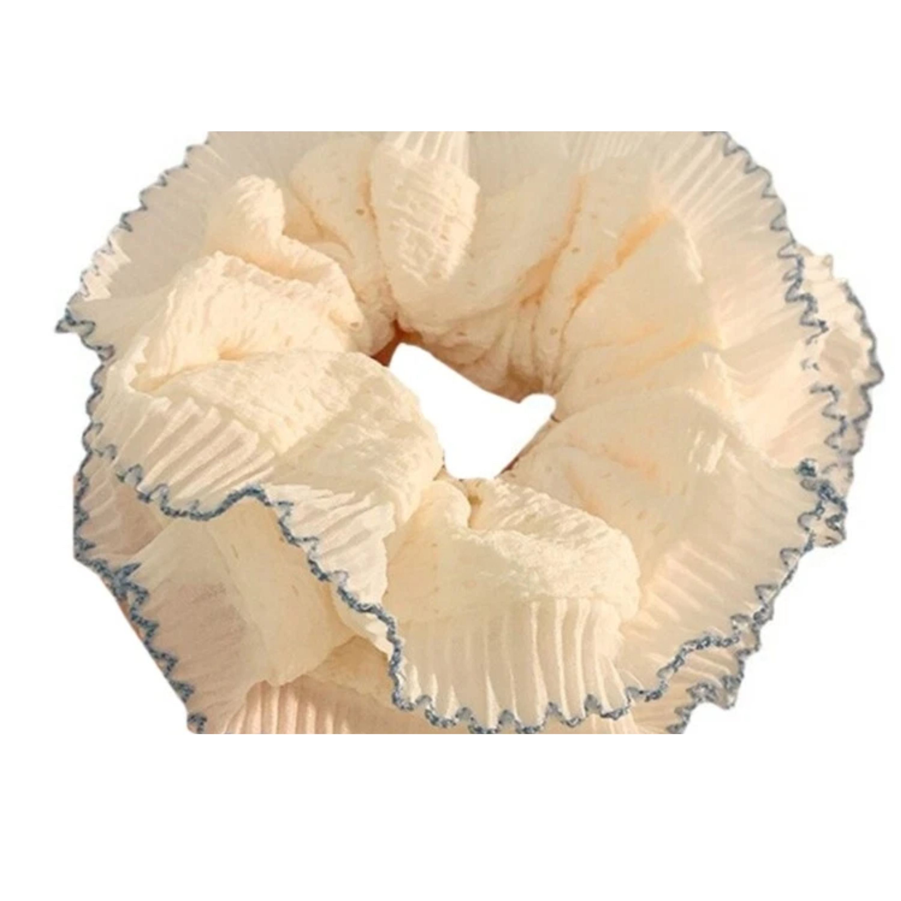 Kitcheniva Large Double-Layer Scrunchie 1 Pcs, Blue Lace