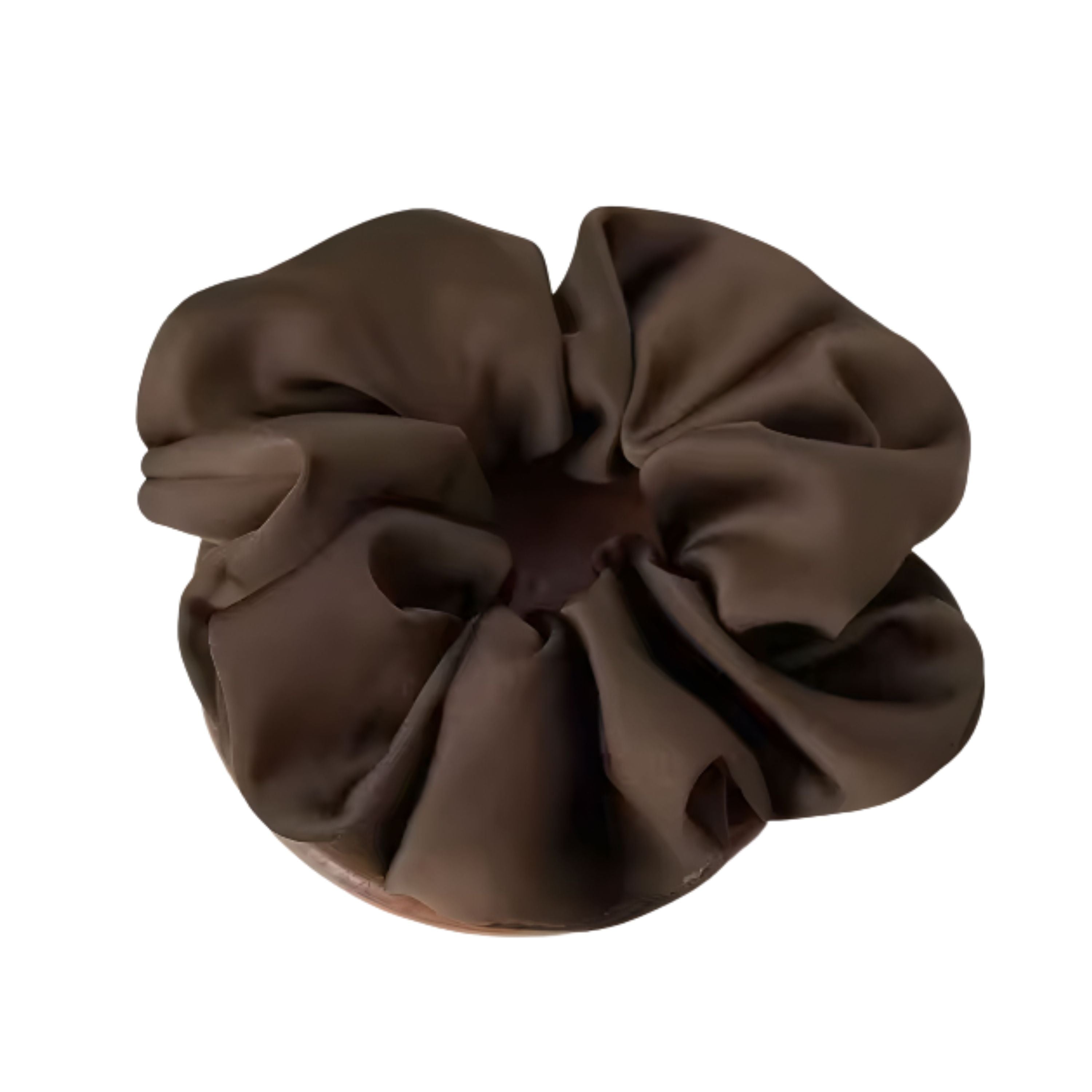 Kitcheniva Silky Satin Scrunchies 4 Pcs, Brown