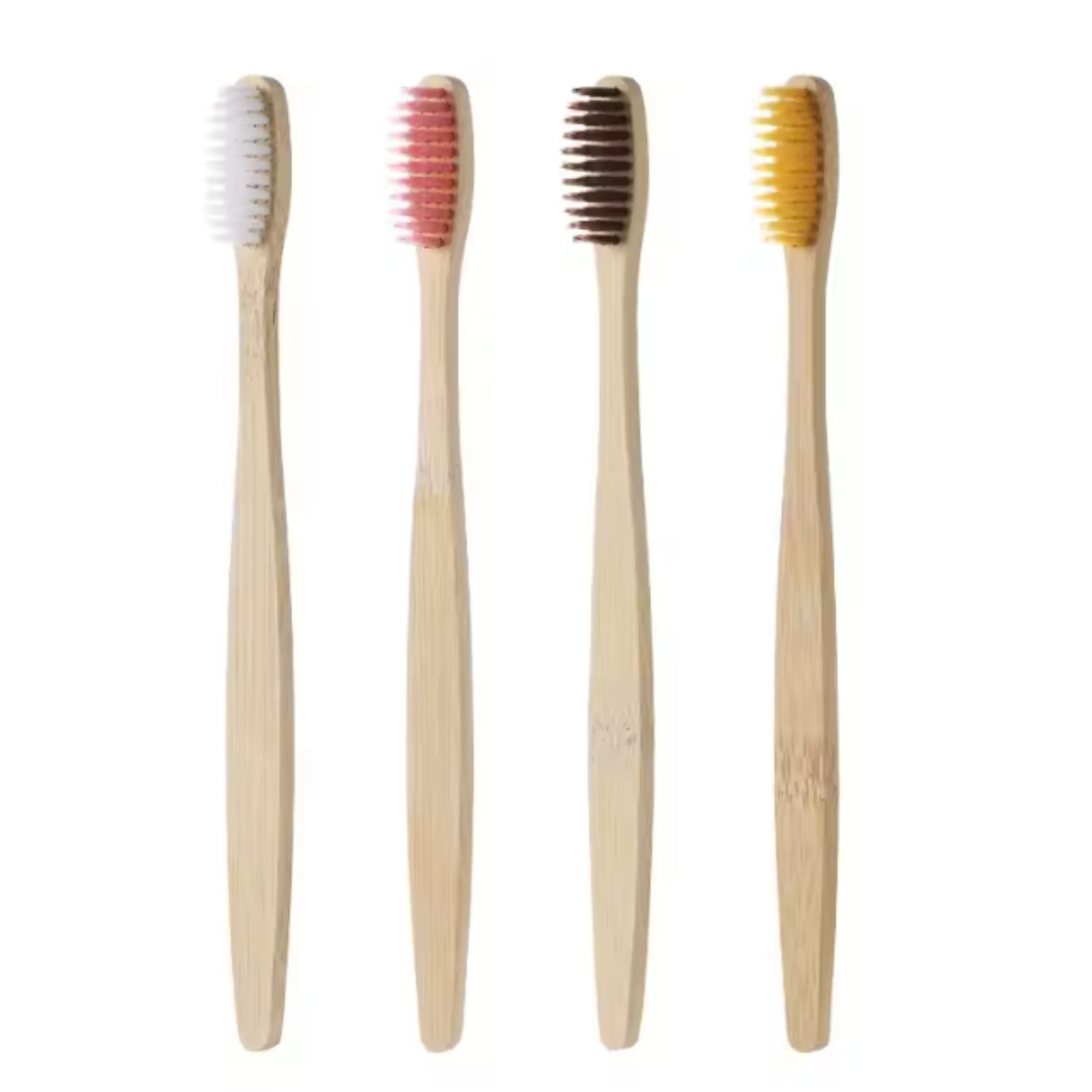 Kitcheniva Natural Bamboo Toothbrush 10 Pcs
