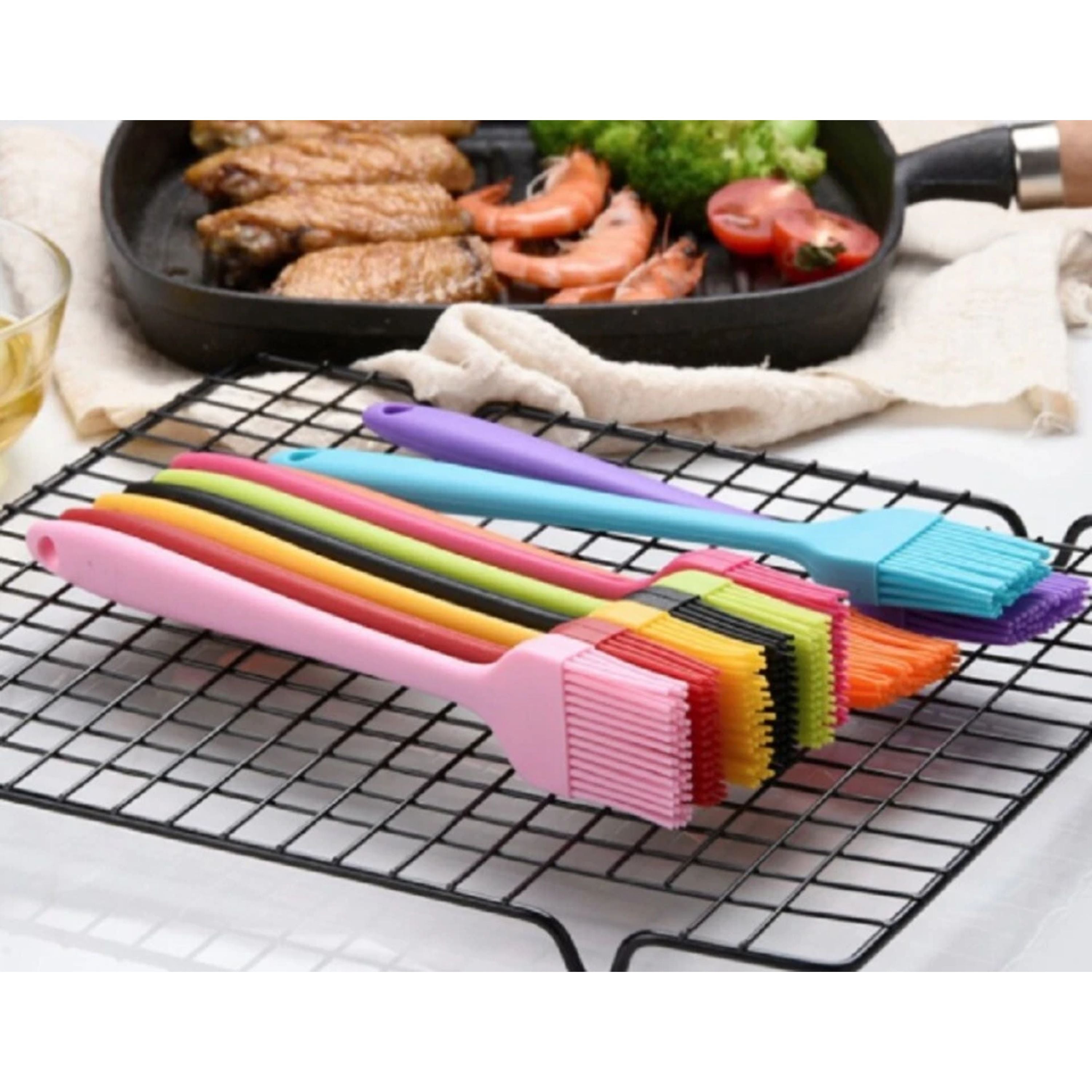 Kitcheniva Silicone Basting & Pastry Brushes Set 5 Pcs